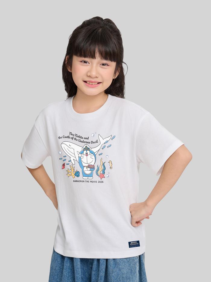 Áo thun trẻ em Doraemon Thanh Âm Đại Dương Cotton Compact - undefined