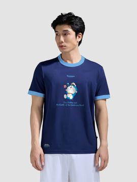 Áo thun Doraemon Cotton Compact phối bo - undefined