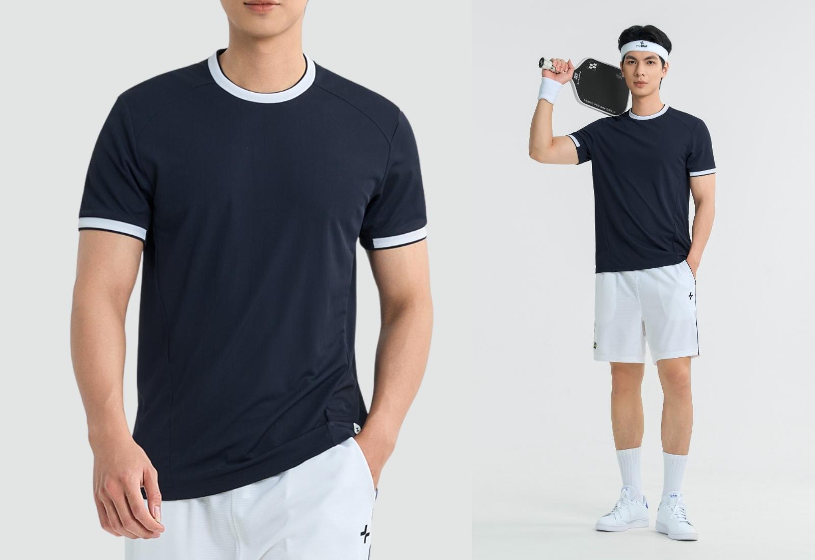Áo Tshirt Pickleball nam cổ tròn Zero Mark