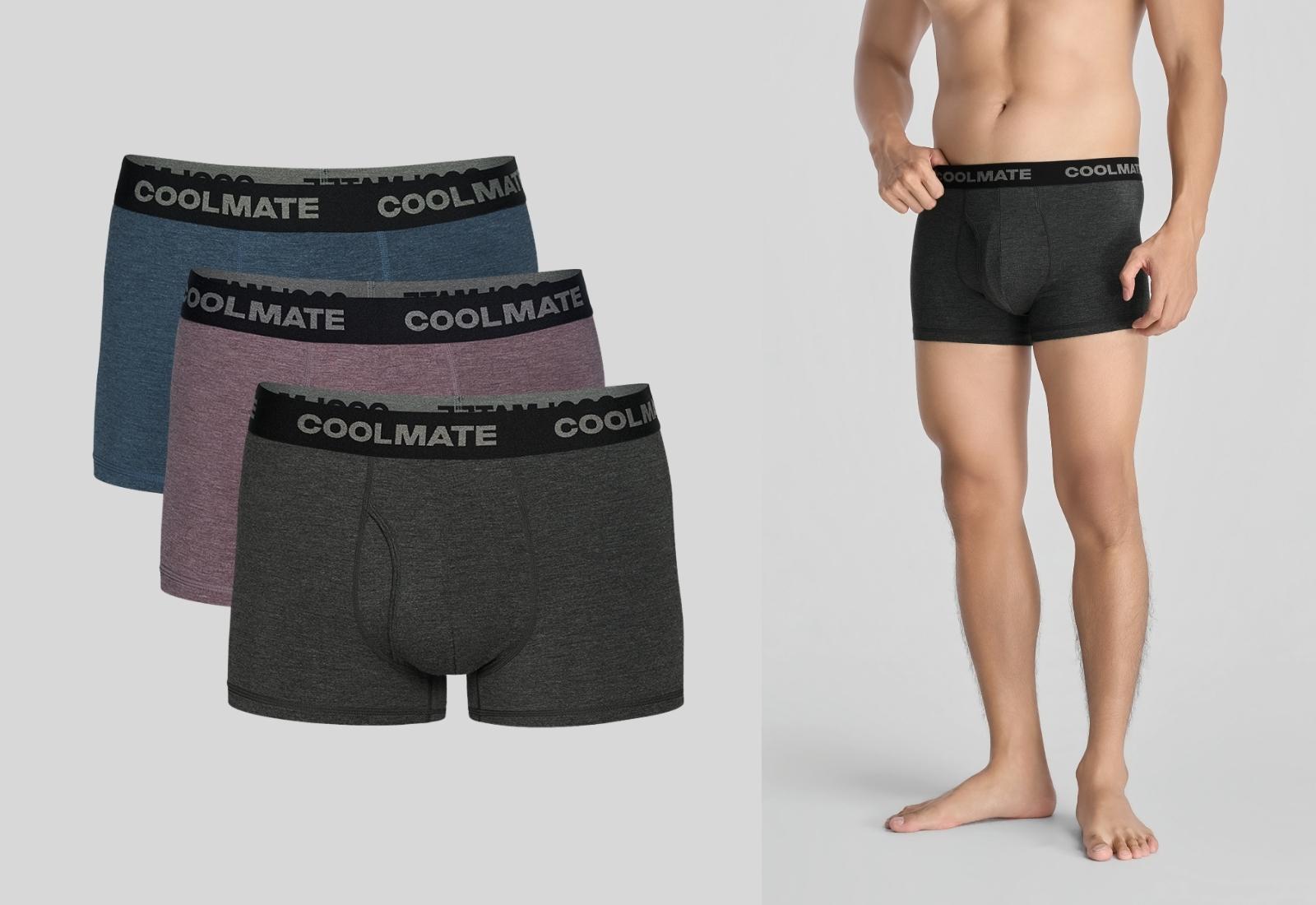 Combo 3 Quần Lót Nam Trunk Bamboo Melange Logo