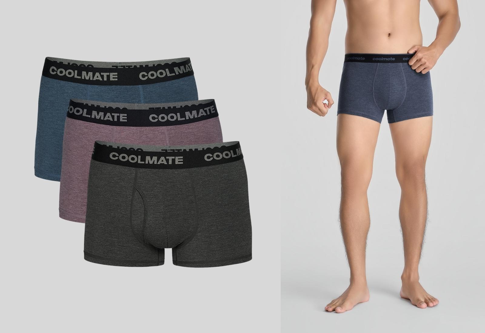 Combo 3 Quần Lót Nam Trunk Bamboo Melange Logo 2