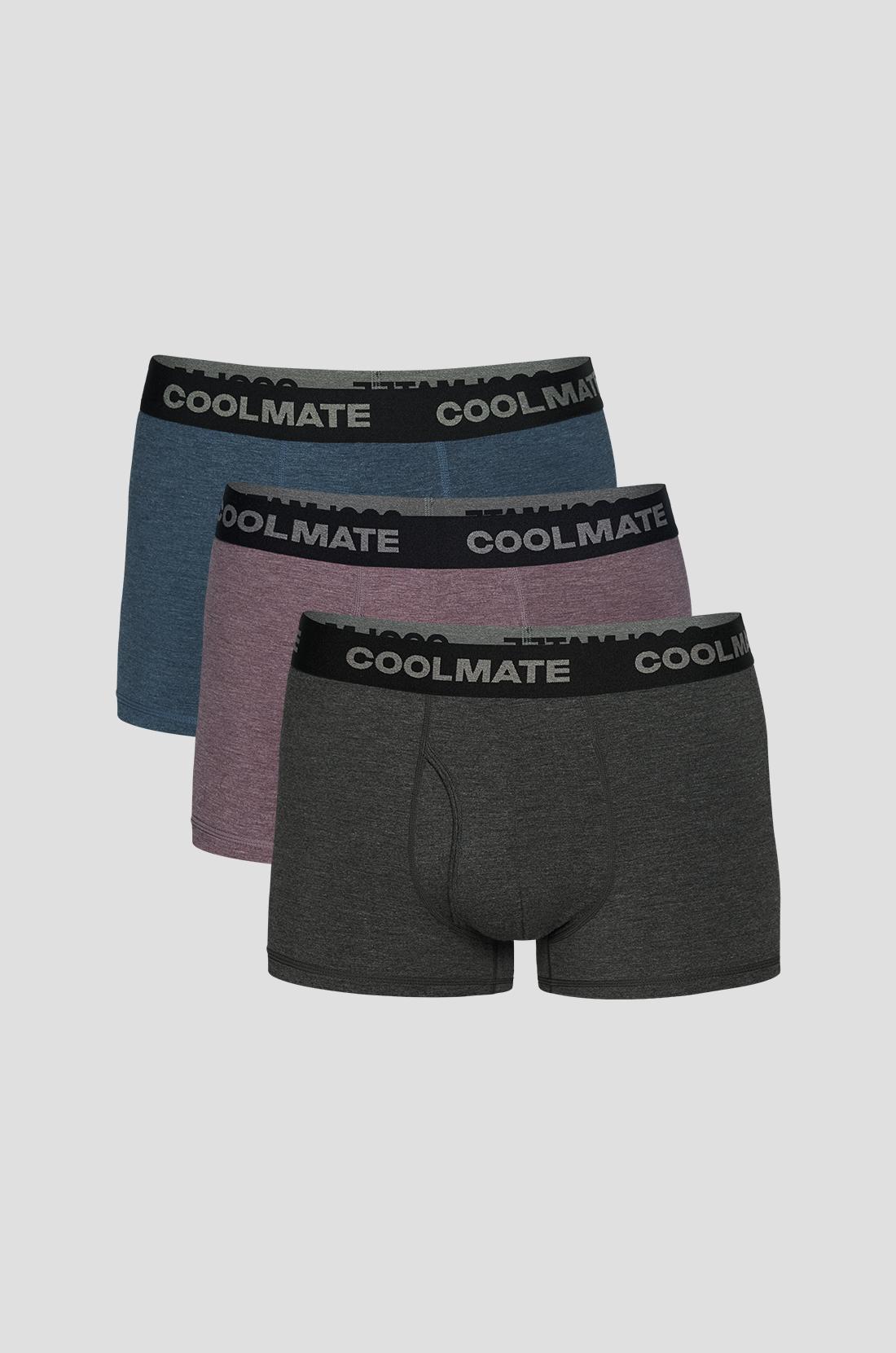 Combo 3 Quần Lót Nam Trunk Bamboo Melange Logo - undefined