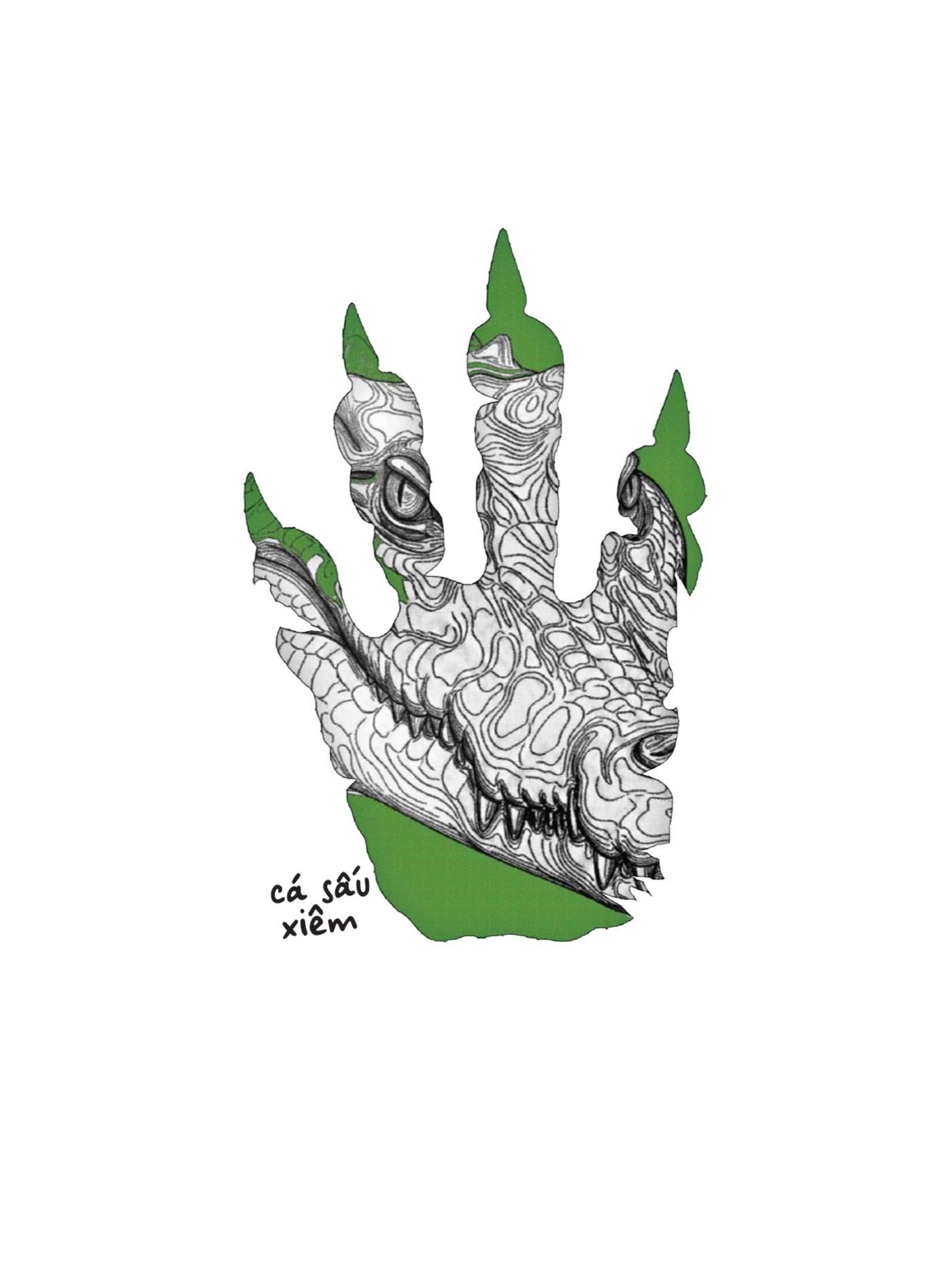 Jungle Siamese Crocodile Graphic Tee - undefined