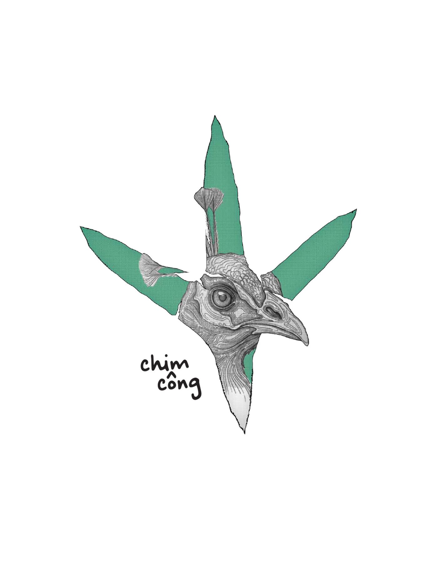 Áo Jungle Chim Công Cotton 220gsm - undefined