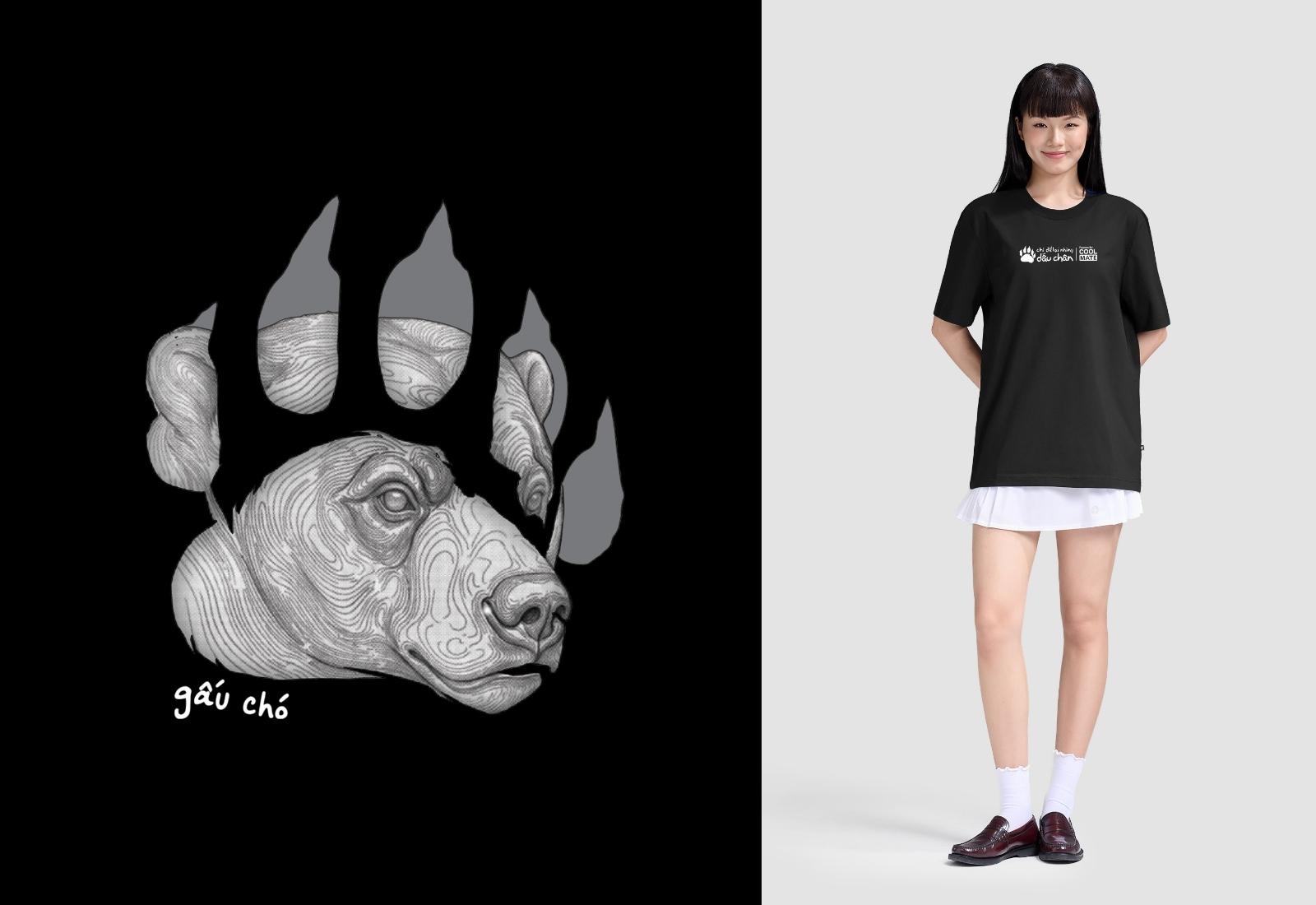 Áo Jungle Gấu Chó Cotton 220gsm