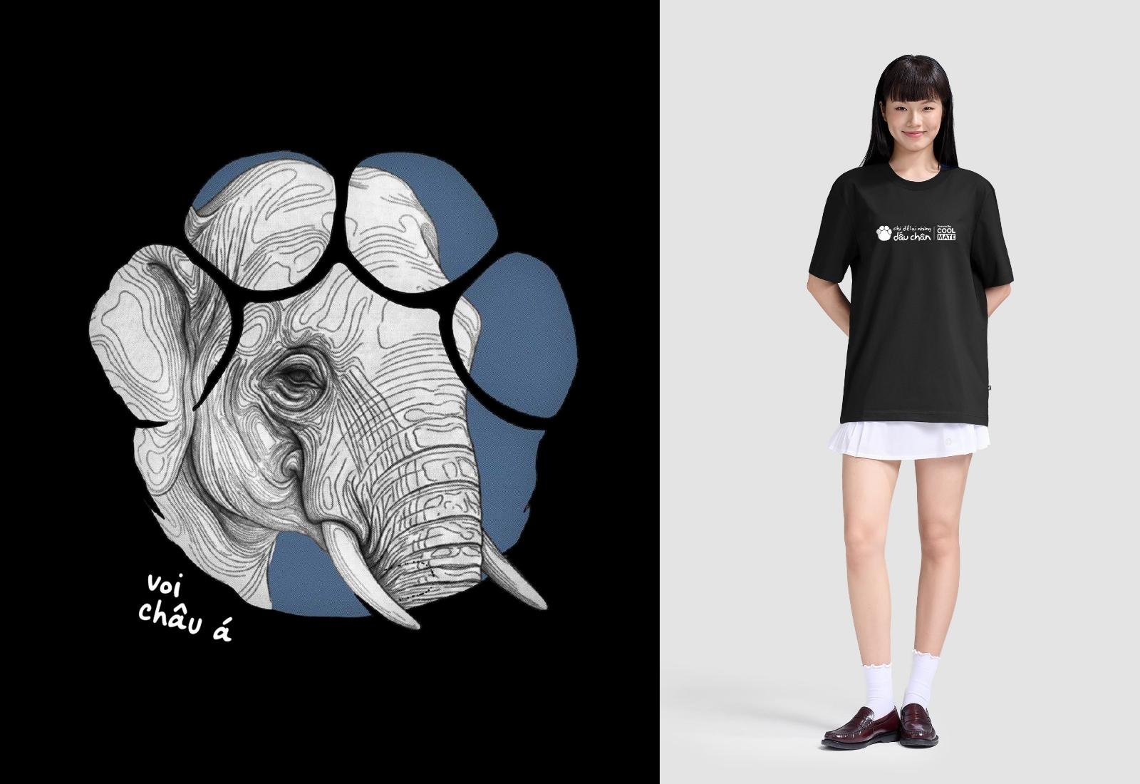 Áo Jungle Voi Châu Á Cotton 220gsm