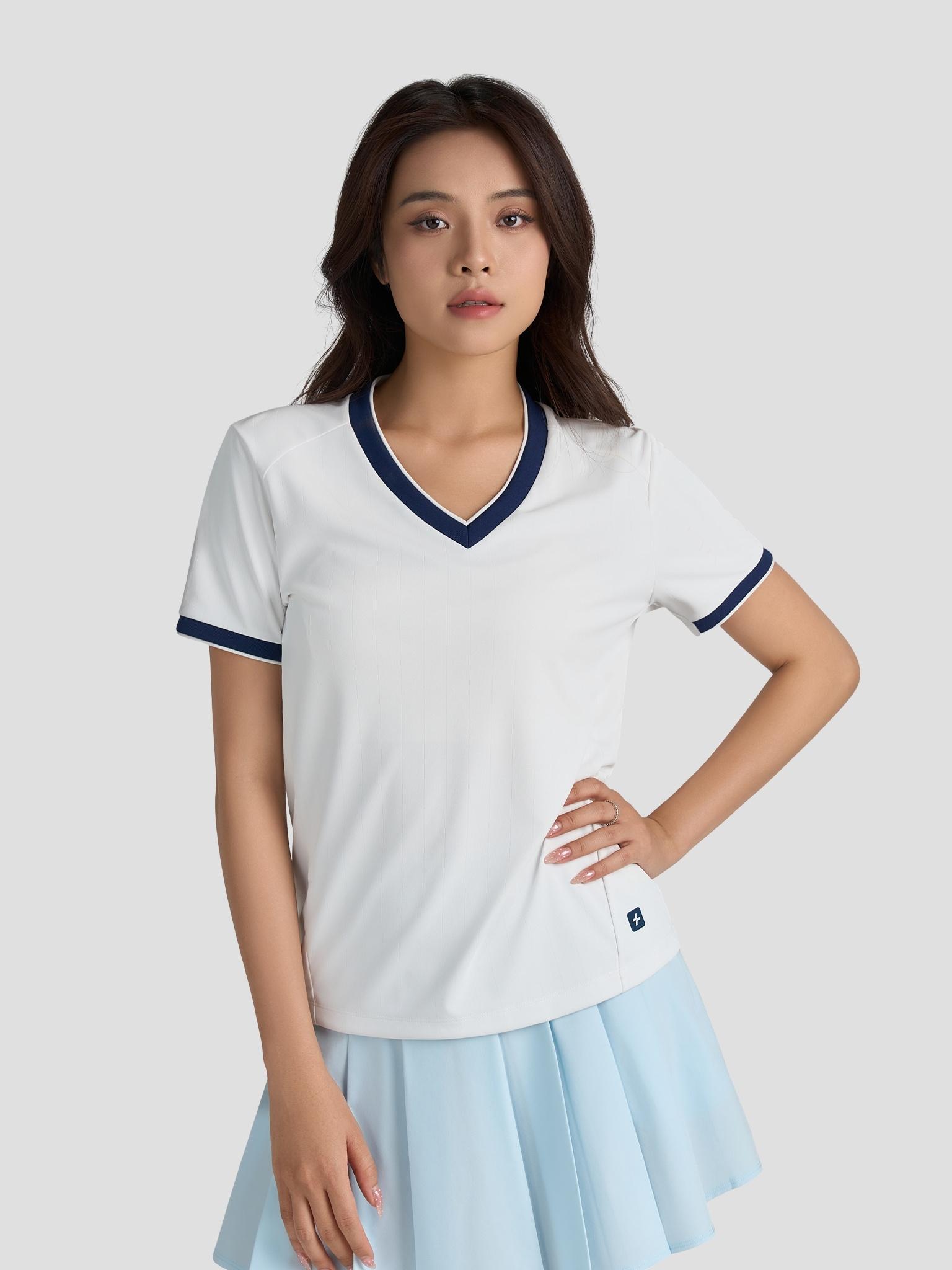 Áo Tshirt Pickleball nữ cổ V Zero Mark - undefined