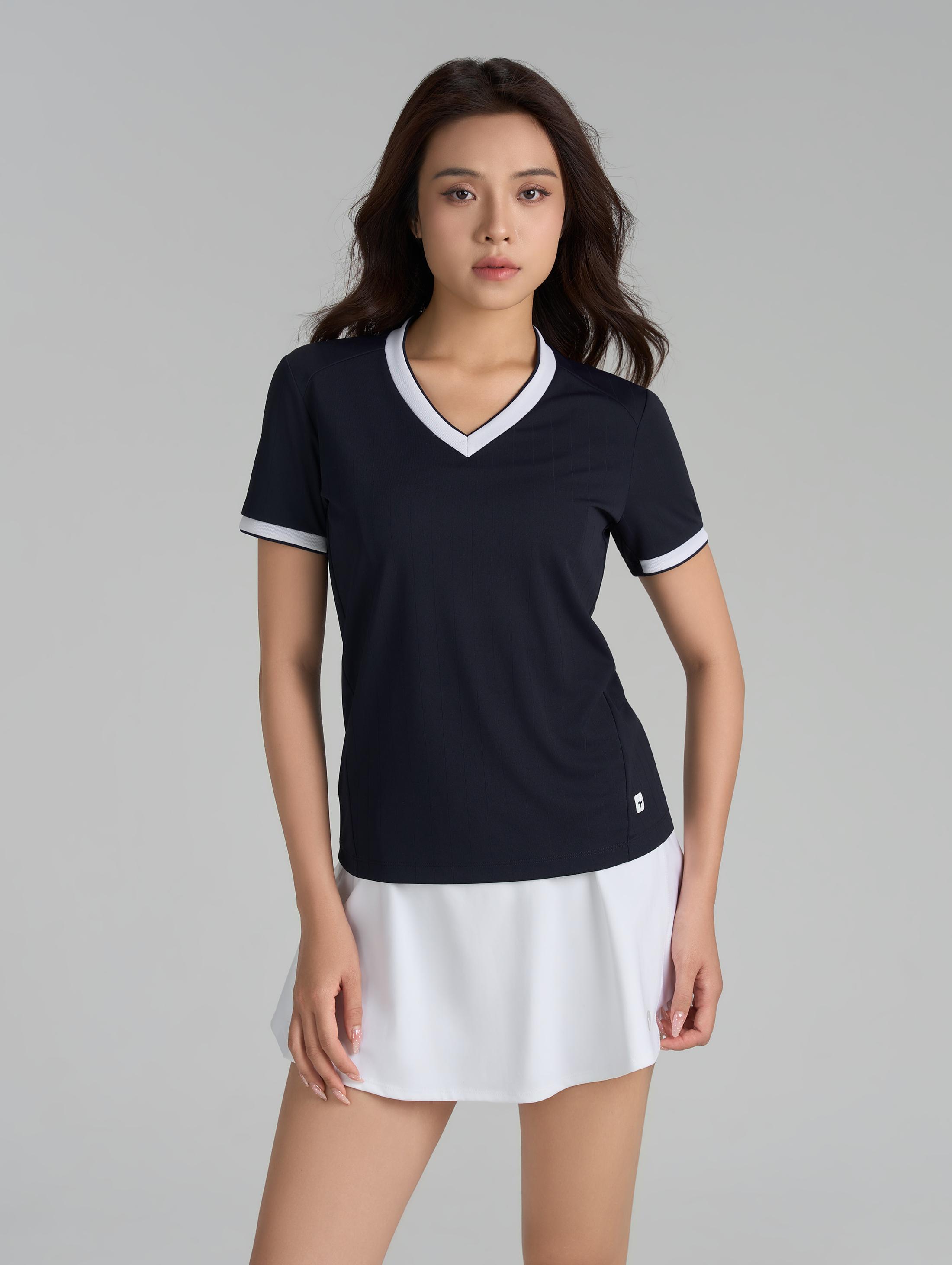 Áo Tshirt Pickleball nữ cổ V Zero Mark - undefined