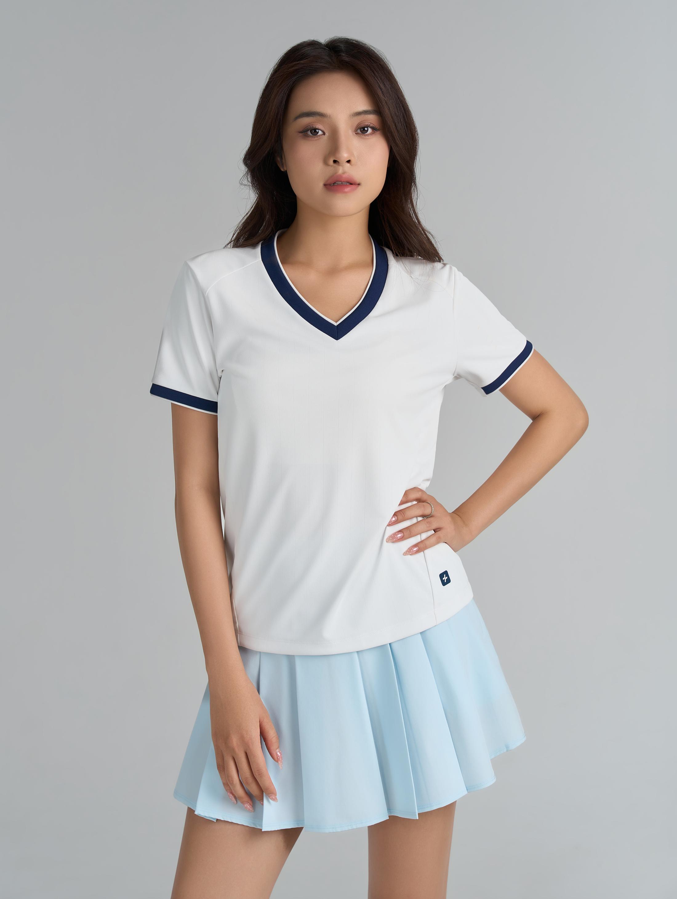 Áo Tshirt Pickleball nữ cổ V Zero Mark - undefined