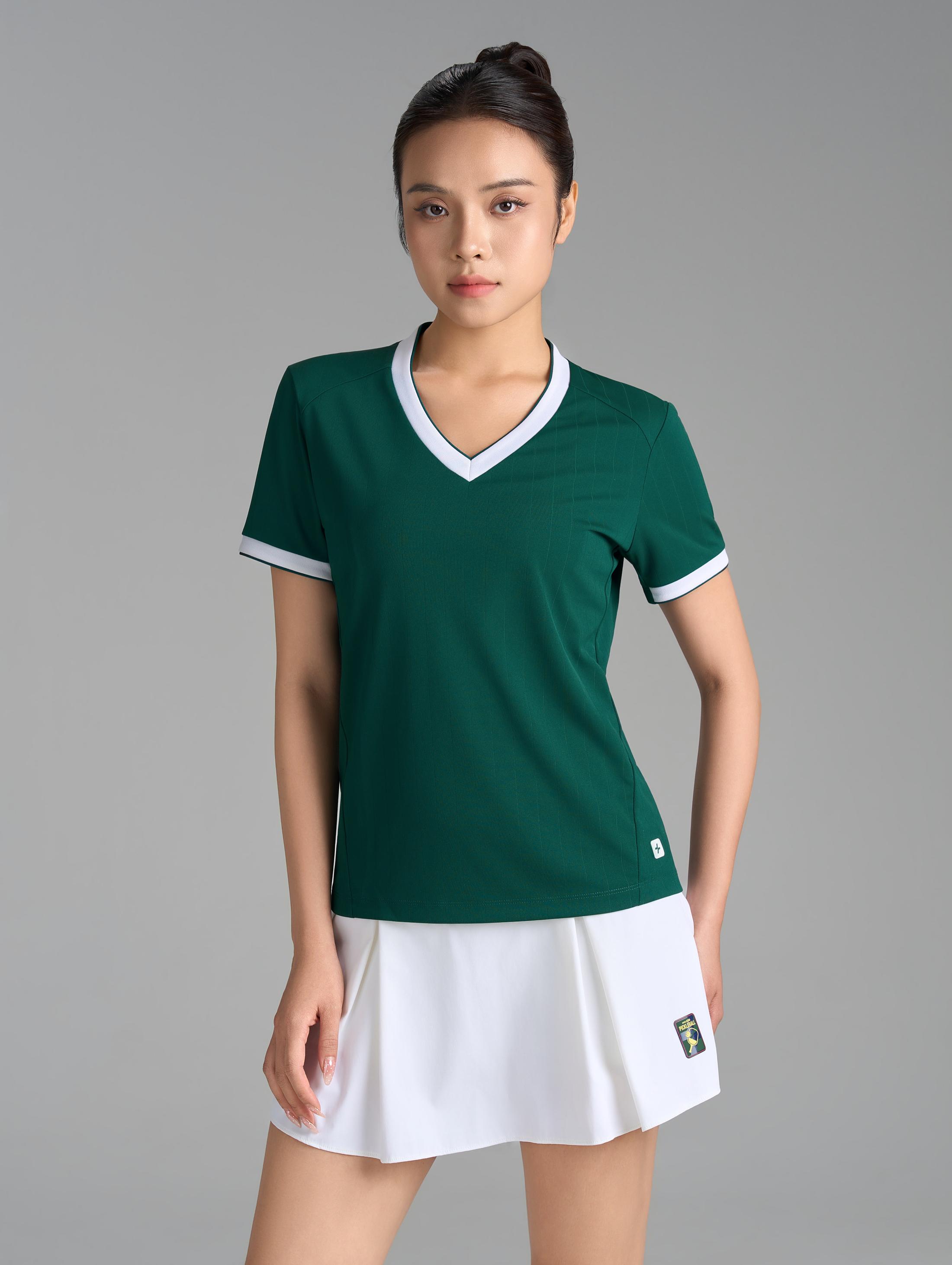 Áo Tshirt Pickleball nữ cổ V Zero Mark - undefined