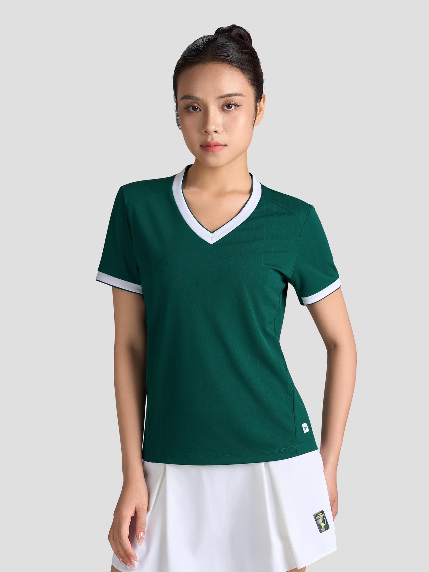 Áo Tshirt Pickleball nữ cổ V Zero Mark - undefined