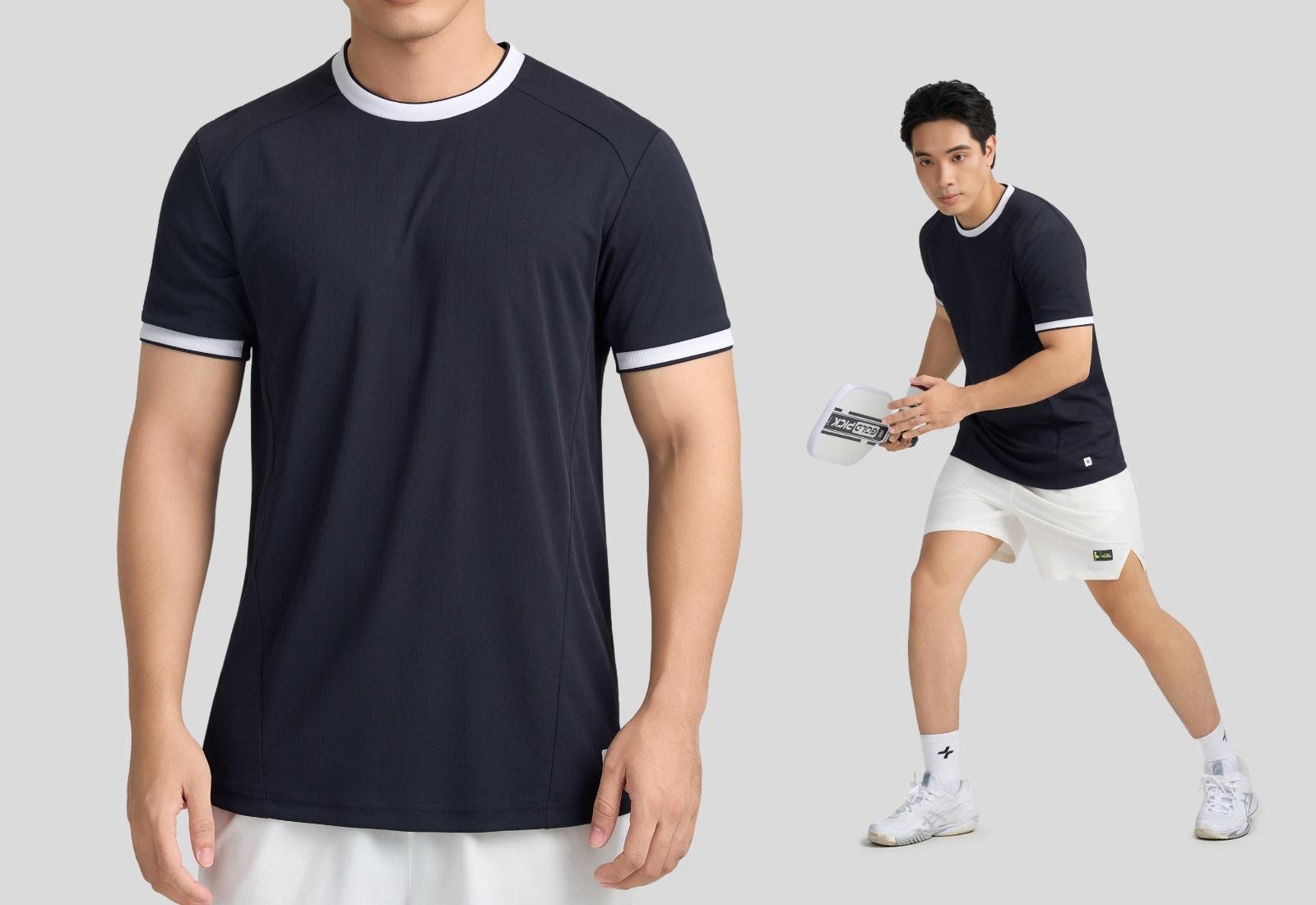 Áo Tshirt Pickleball nam cổ tròn Zero Mark