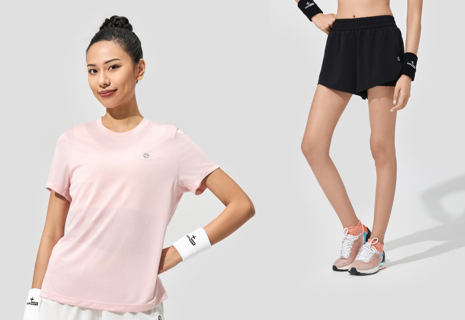 Set đồ tập thể thao nữ 1 - Hồng Đen