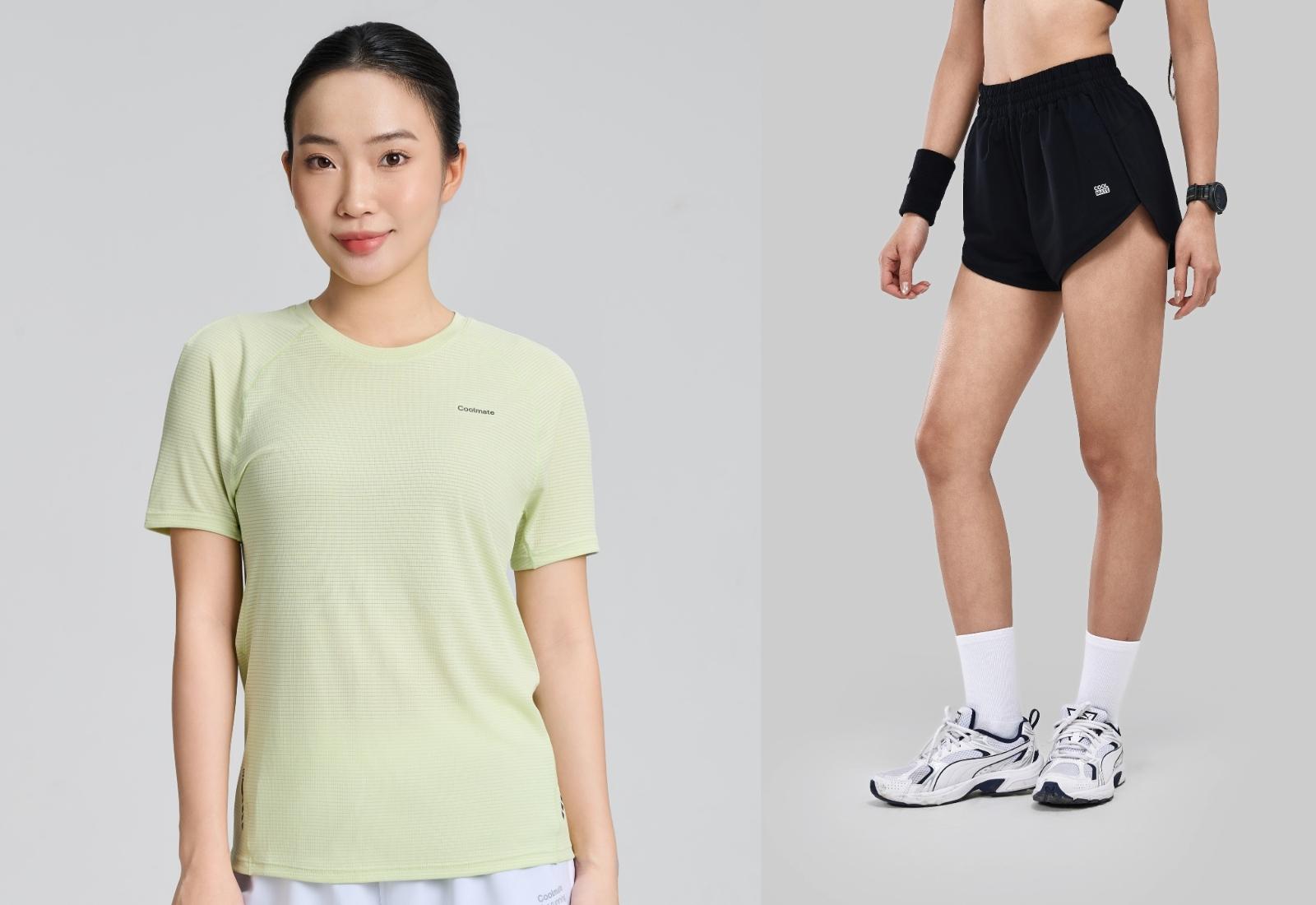 Set đồ tập thể thao nữ 3 - Xanh neon Đen