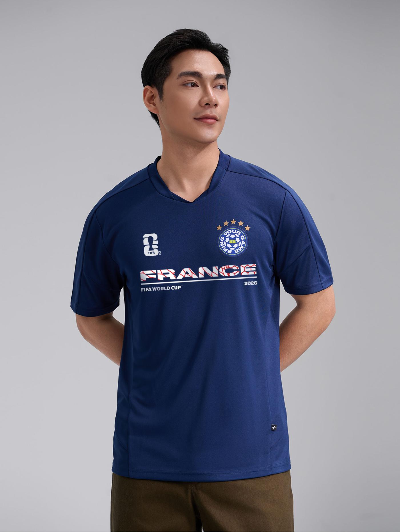 Áo thun cổ V Exdry ProActive World Cup France - undefined