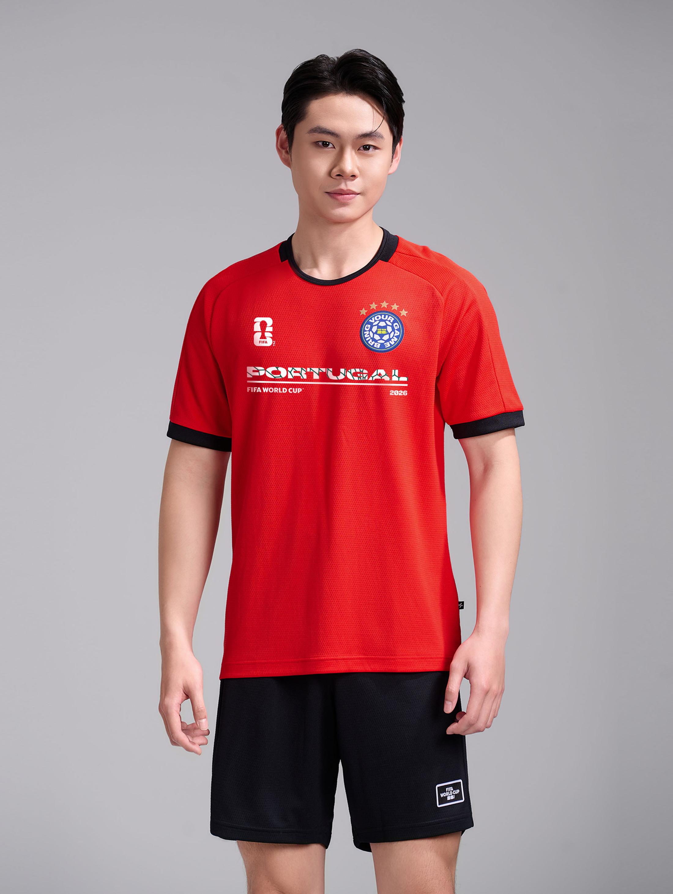 Áo thun phối bo cổ Exdry Performance World Cup Portugal V1 - undefined