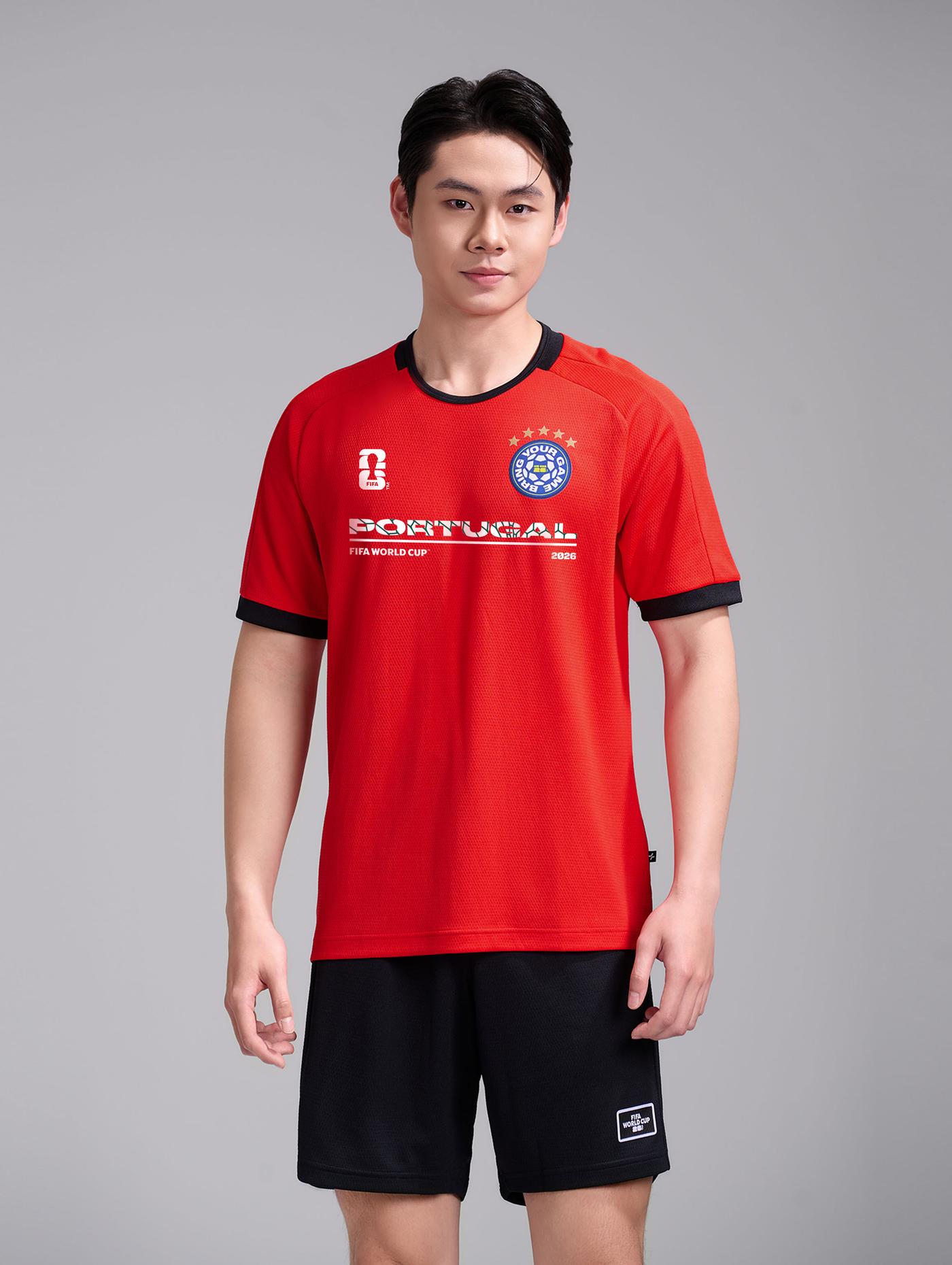 Áo thun phối bo cổ Exdry Performance World Cup Portugal V1 - undefined