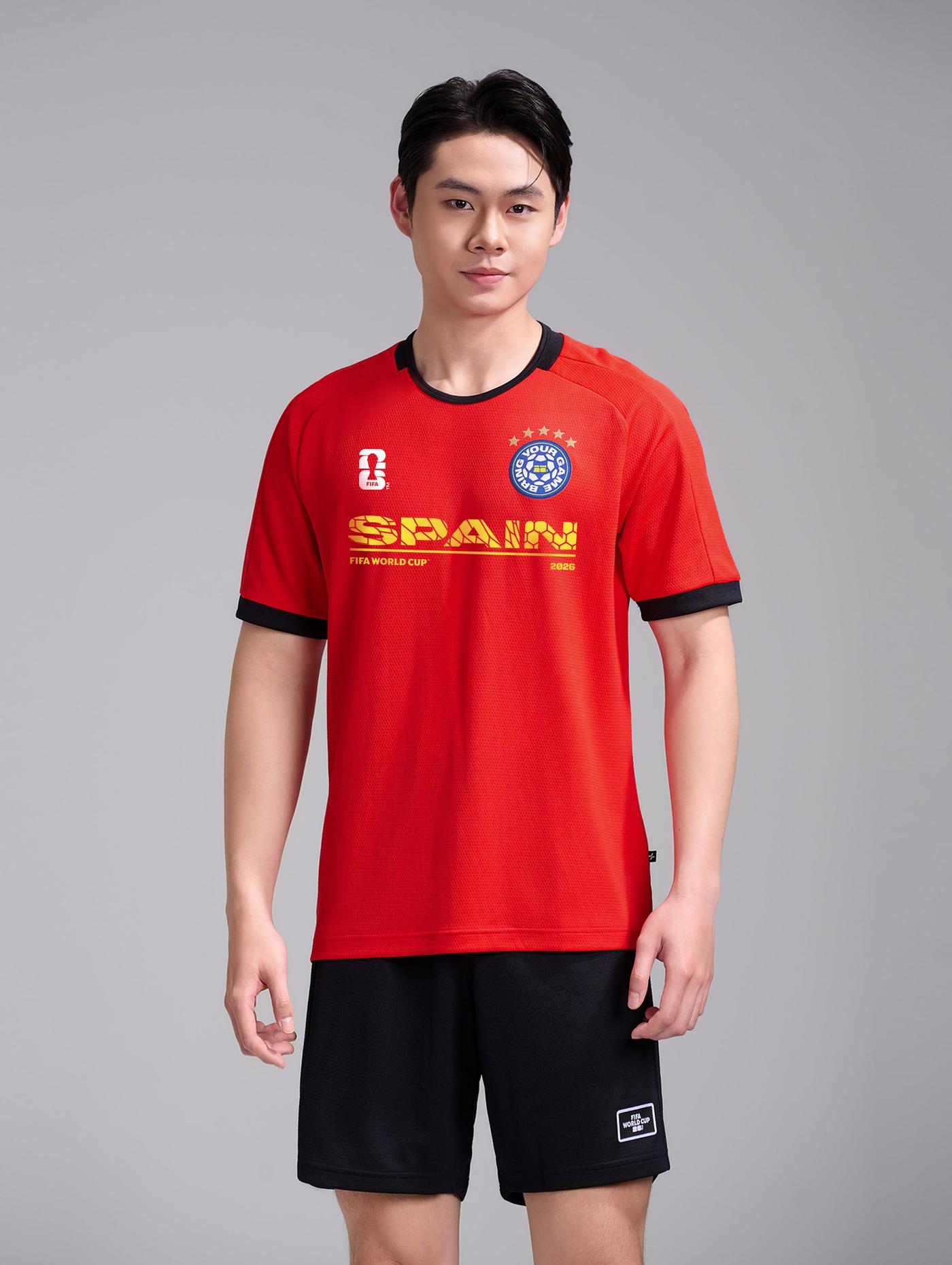 Áo thun phối bo cổ Exdry Performance World Cup Spain - undefined