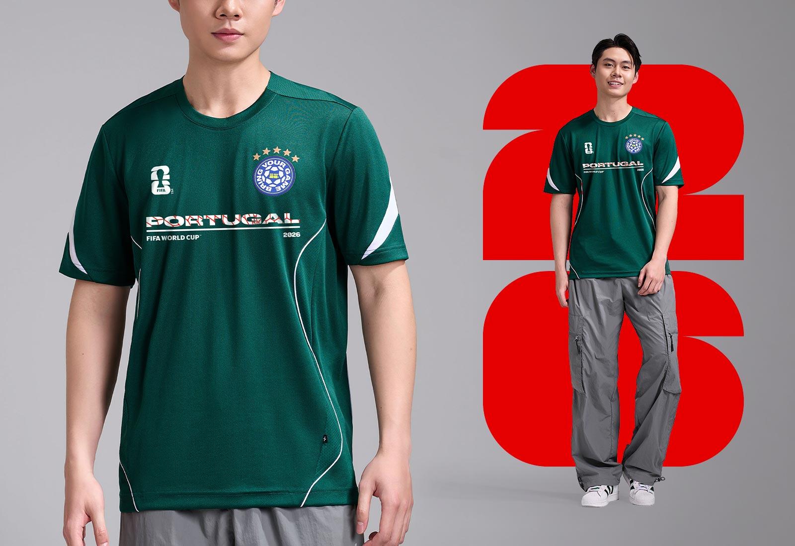 Áo thun phối tay Exdry Performance World Cup Portugal