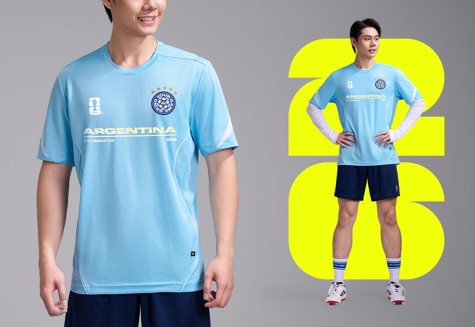 Áo thun phối tay Exdry Performance World Cup Argentina