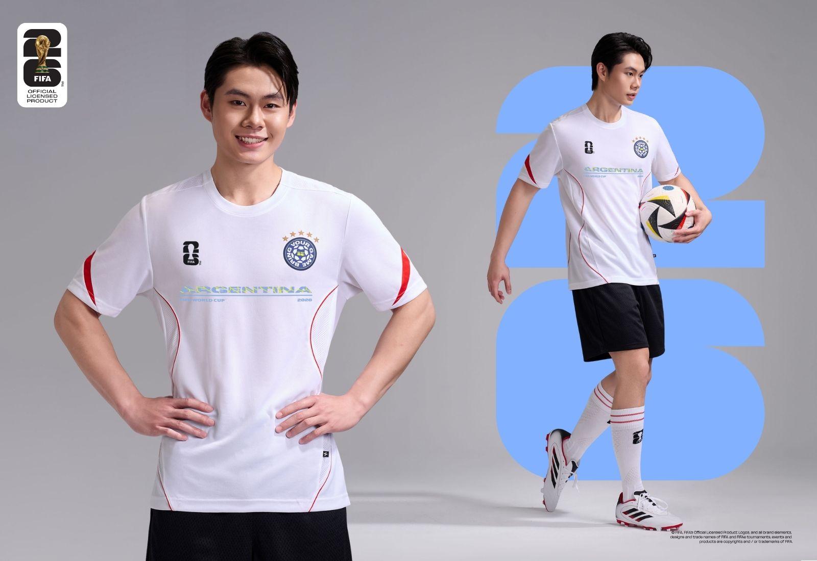 Áo thun nam phối tay Exdry Peformance World Cup Argentina