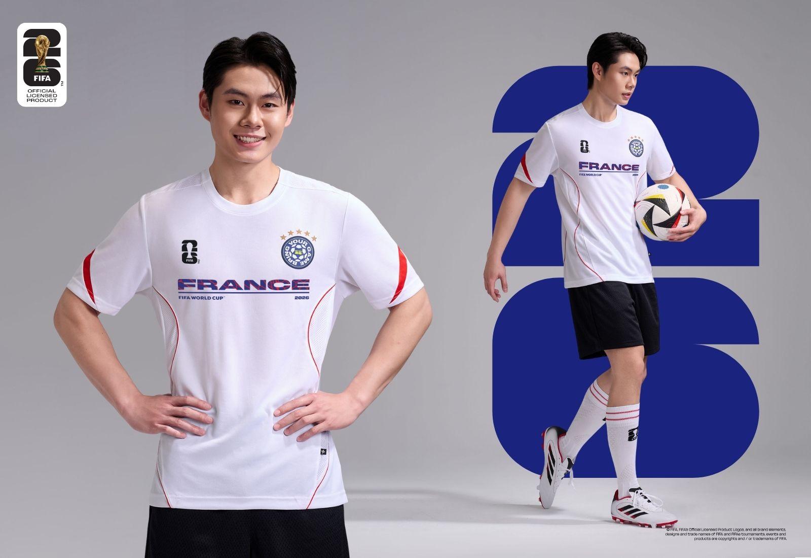 Áo thun nam phối tay Exdry Peformance World Cup France