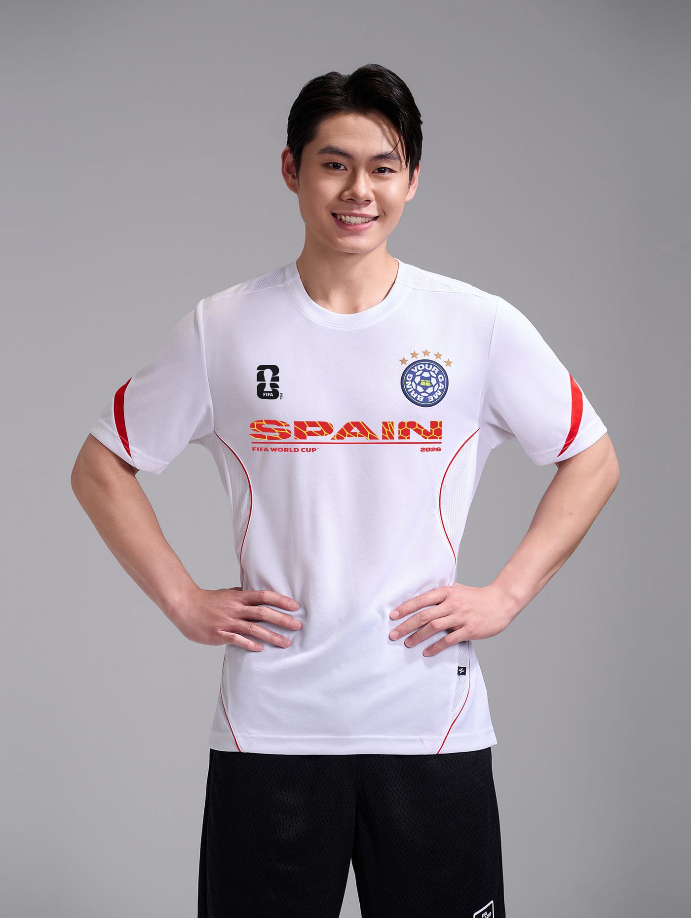 Áo thun nam phối tay Exdry Peformance World Cup Spain - undefined