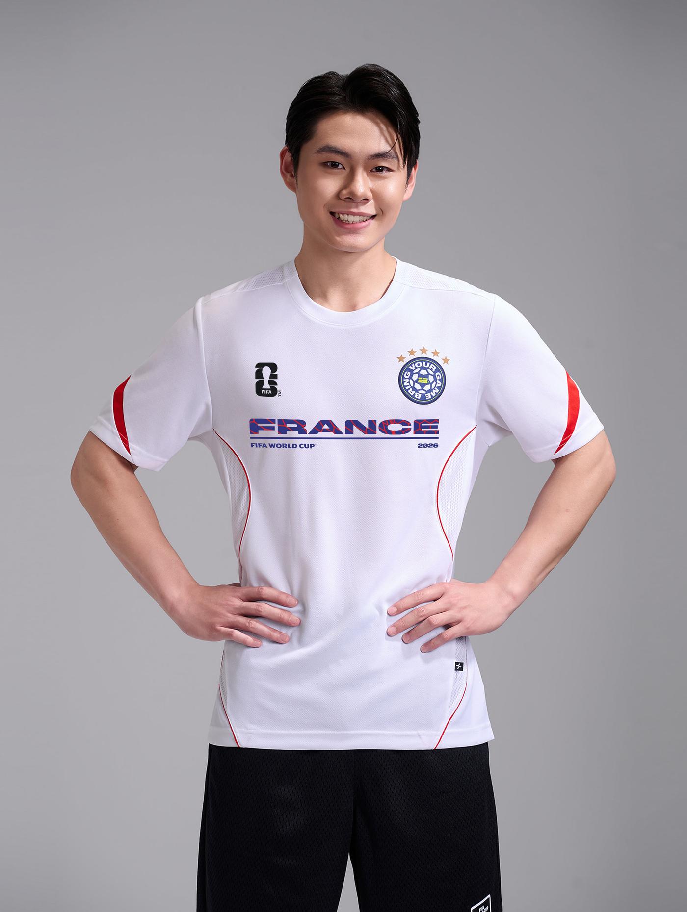 Áo thun nam phối tay Exdry Peformance World Cup France - undefined