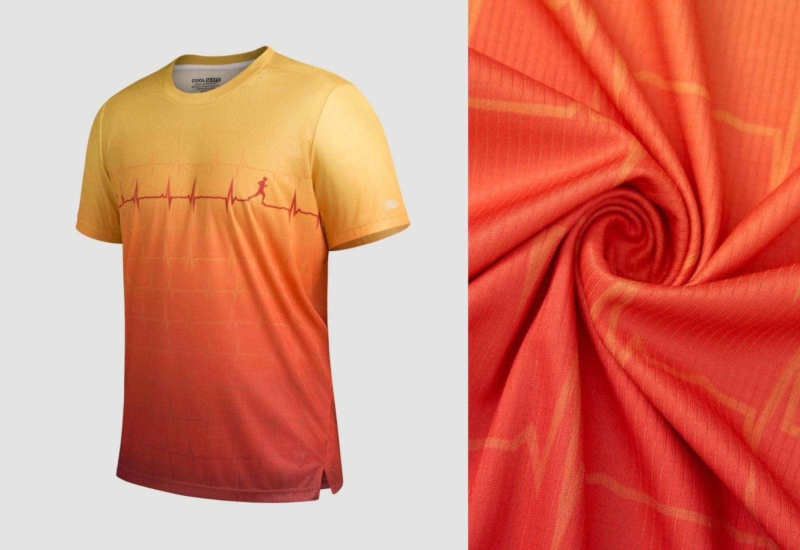 Tshirt chạy bộ nam heart beat Exdry advance motion