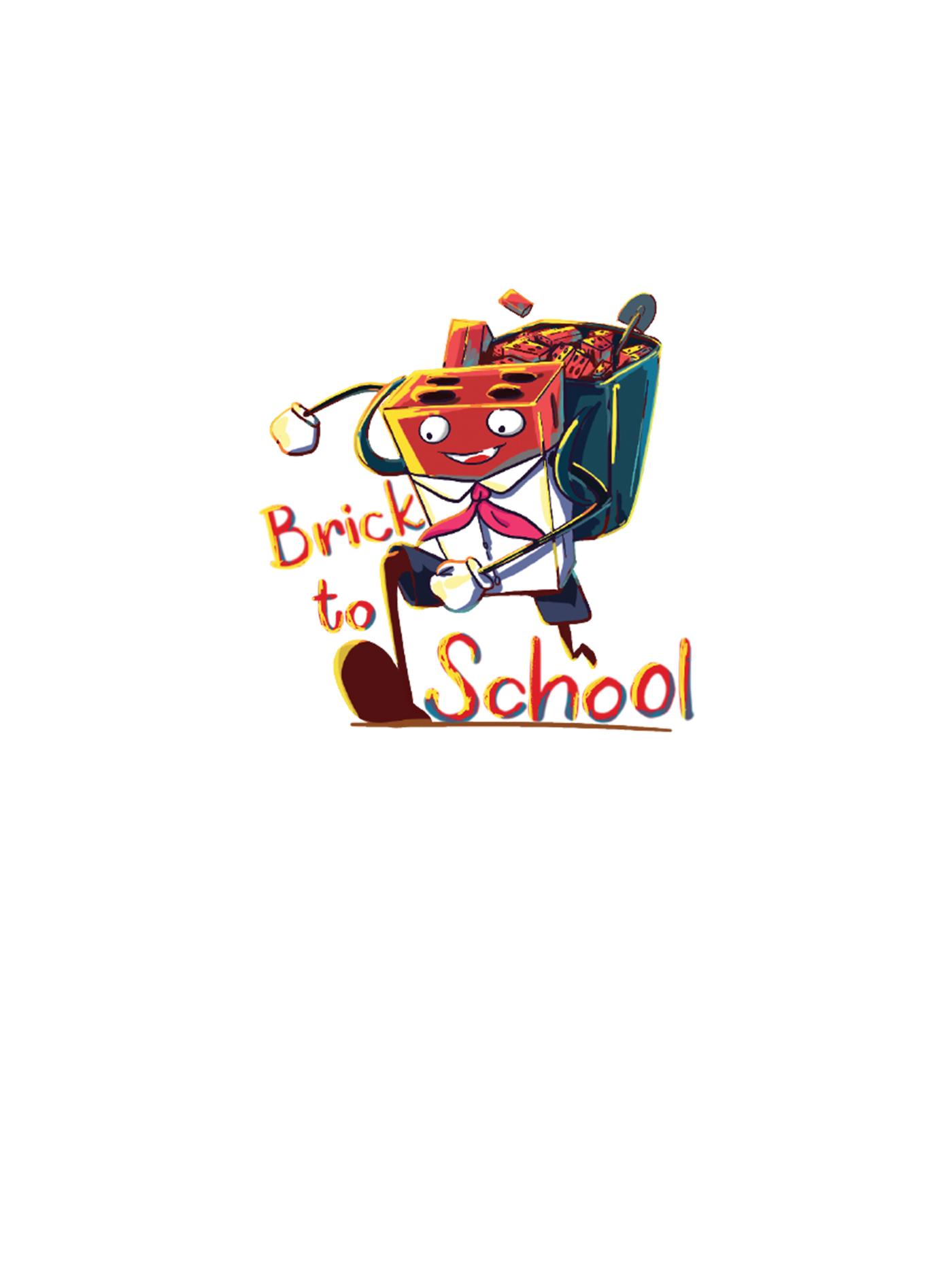 Áo Cotton Care & Share Brick to school - undefined