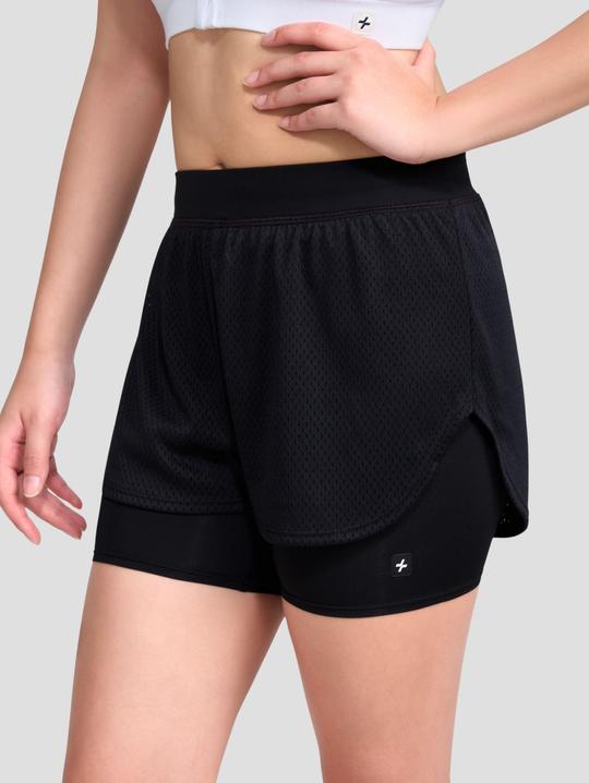 Quần shorts thể thao nữ 2 lớp Mesh Essentials - undefined