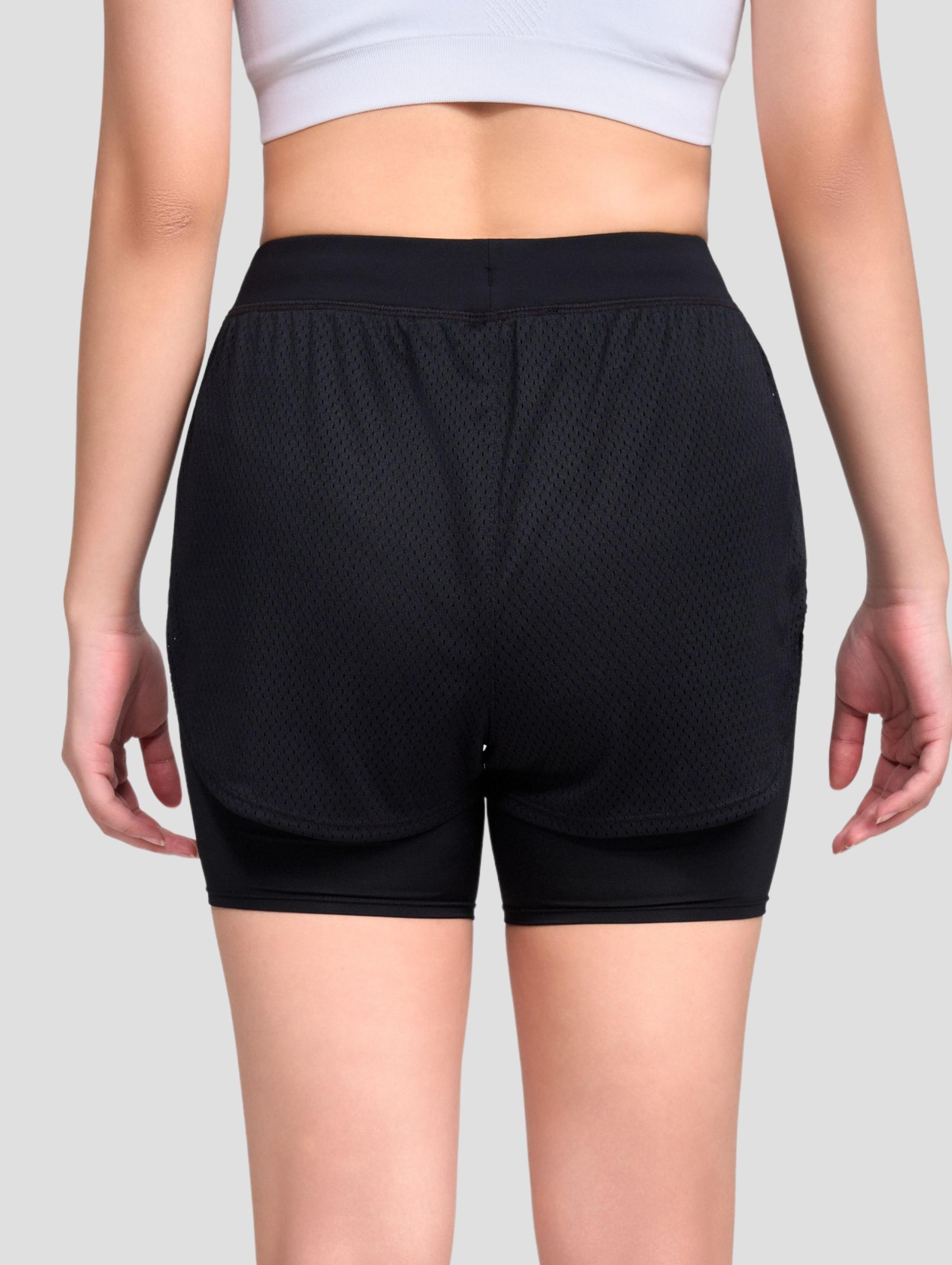Quần shorts thể thao nữ 2 lớp Mesh Essentials - undefined