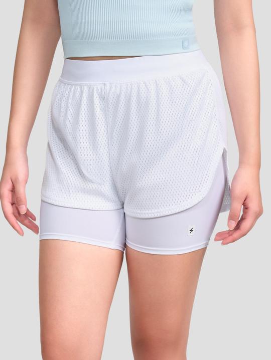 Quần shorts thể thao nữ 2 lớp Mesh Essentials - undefined
