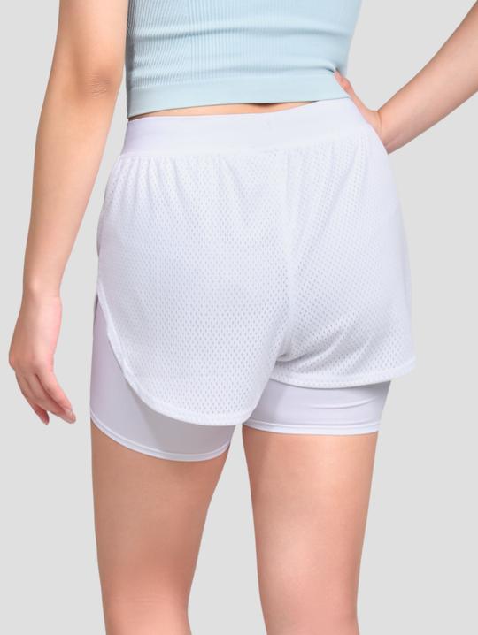 Quần shorts thể thao nữ 2 lớp Mesh Essentials - undefined