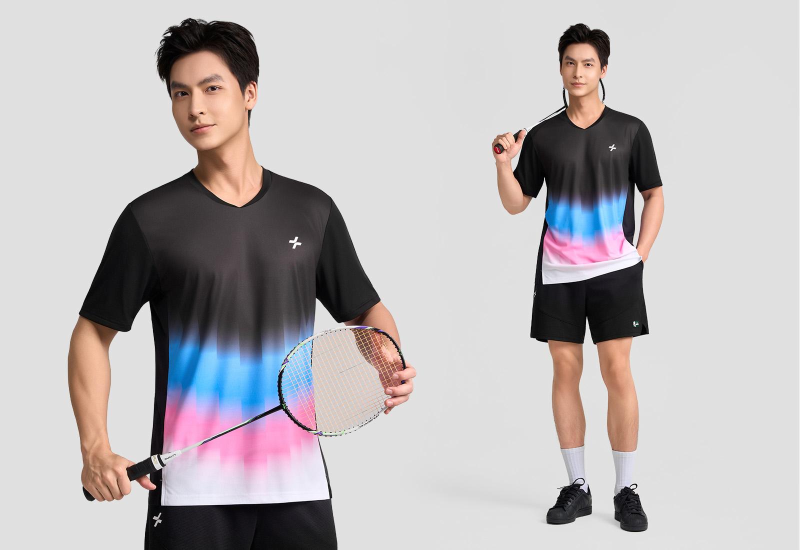 T-shirt cầu lông nam Graphic Faded Smash Energy