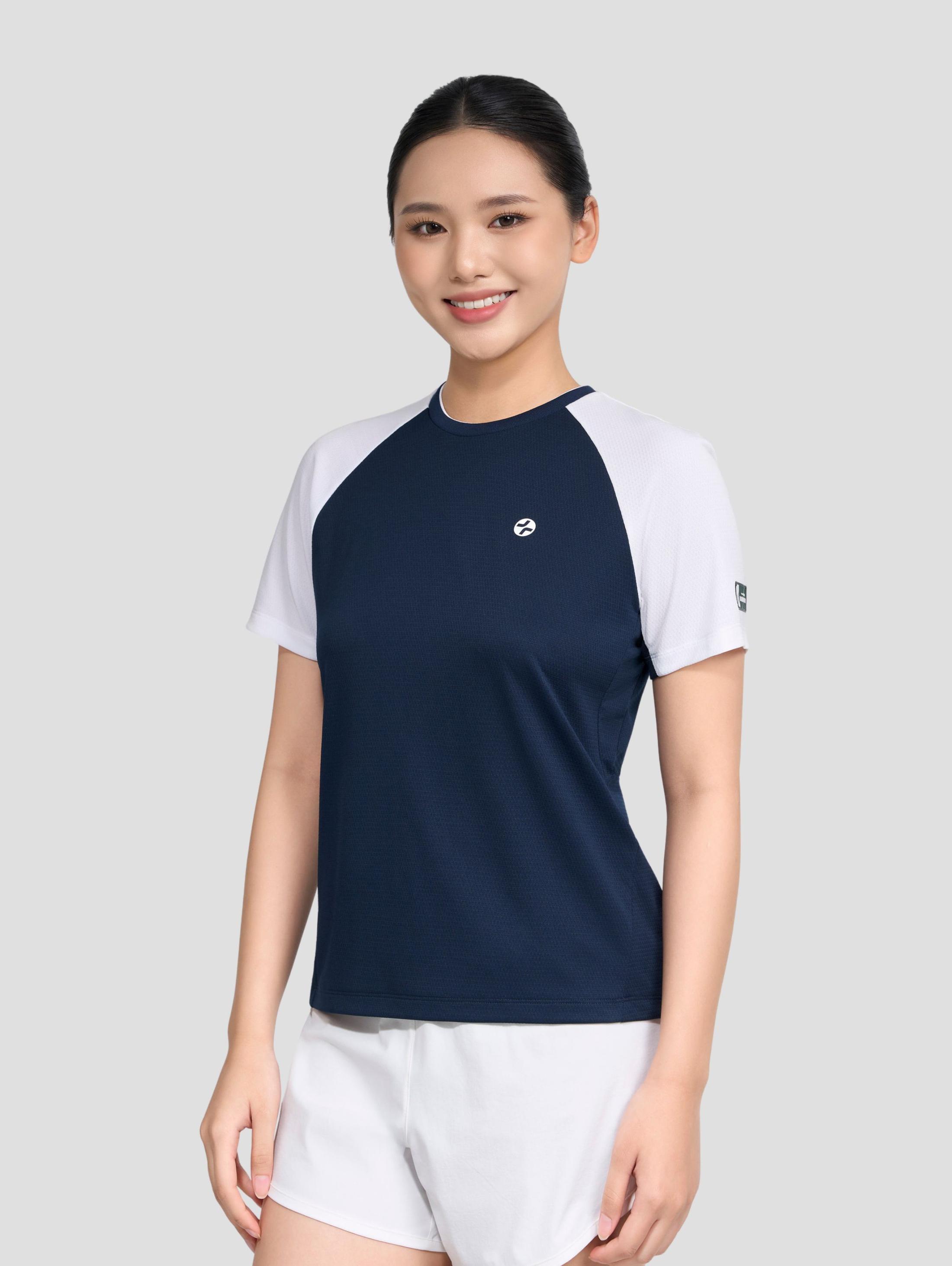 Tshirt cầu lông nữ Side Line Smash Energy - undefined