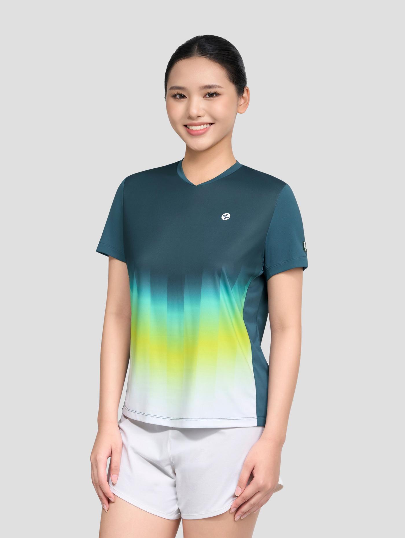 T-shirt cầu lông nữ Graphic Faded Smash Energy - undefined