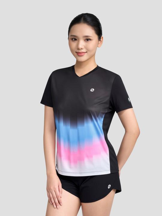 T-shirt cầu lông nữ Graphic Faded Smash Energy - undefined