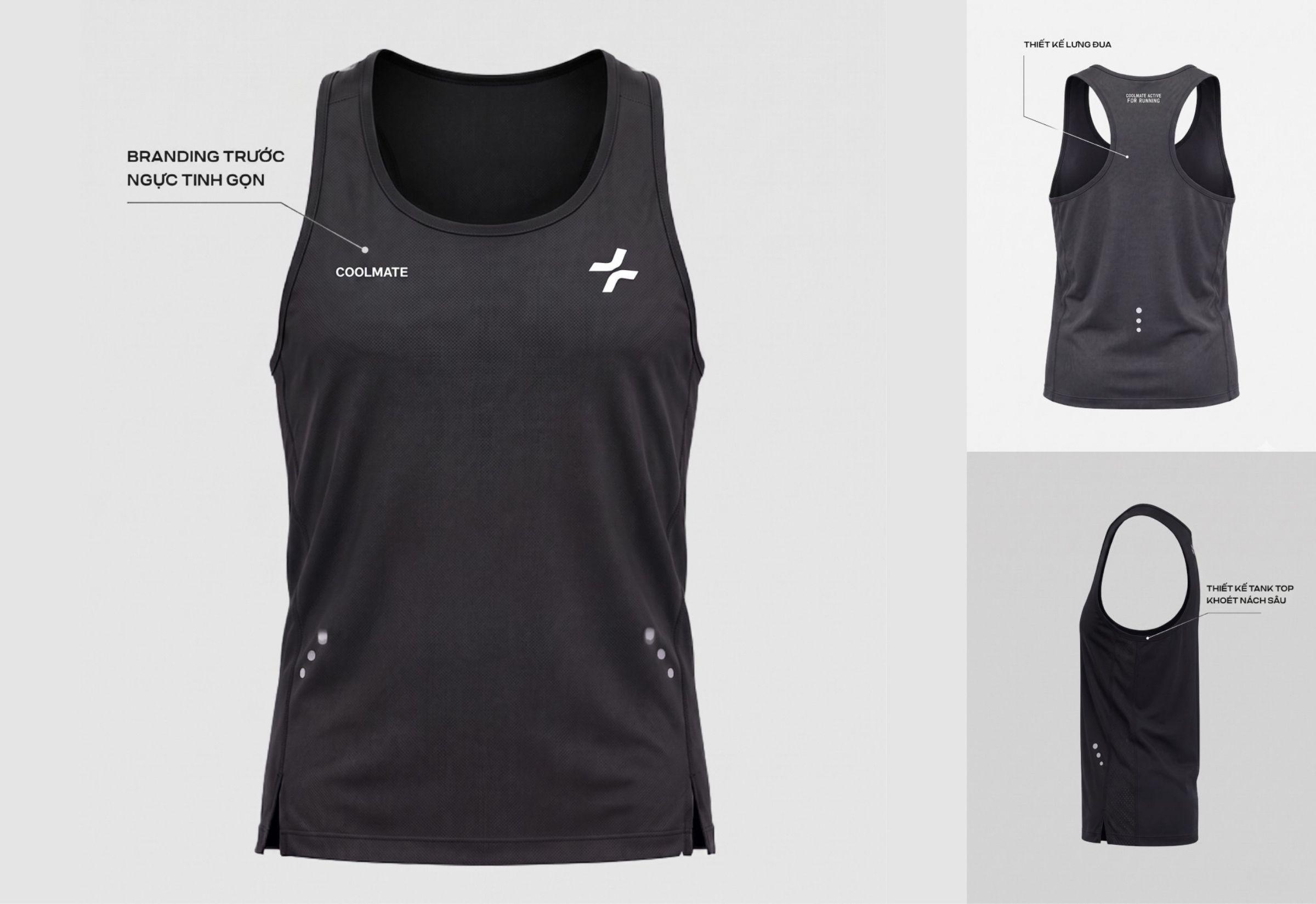 Áo tanktop chạy bộ nữ Exdry 360 Reflective