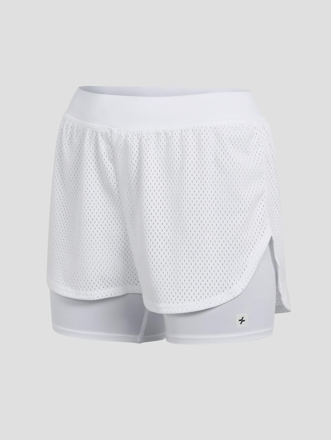 Quần shorts thể thao nữ 2 lớp Mesh Essentials - undefined