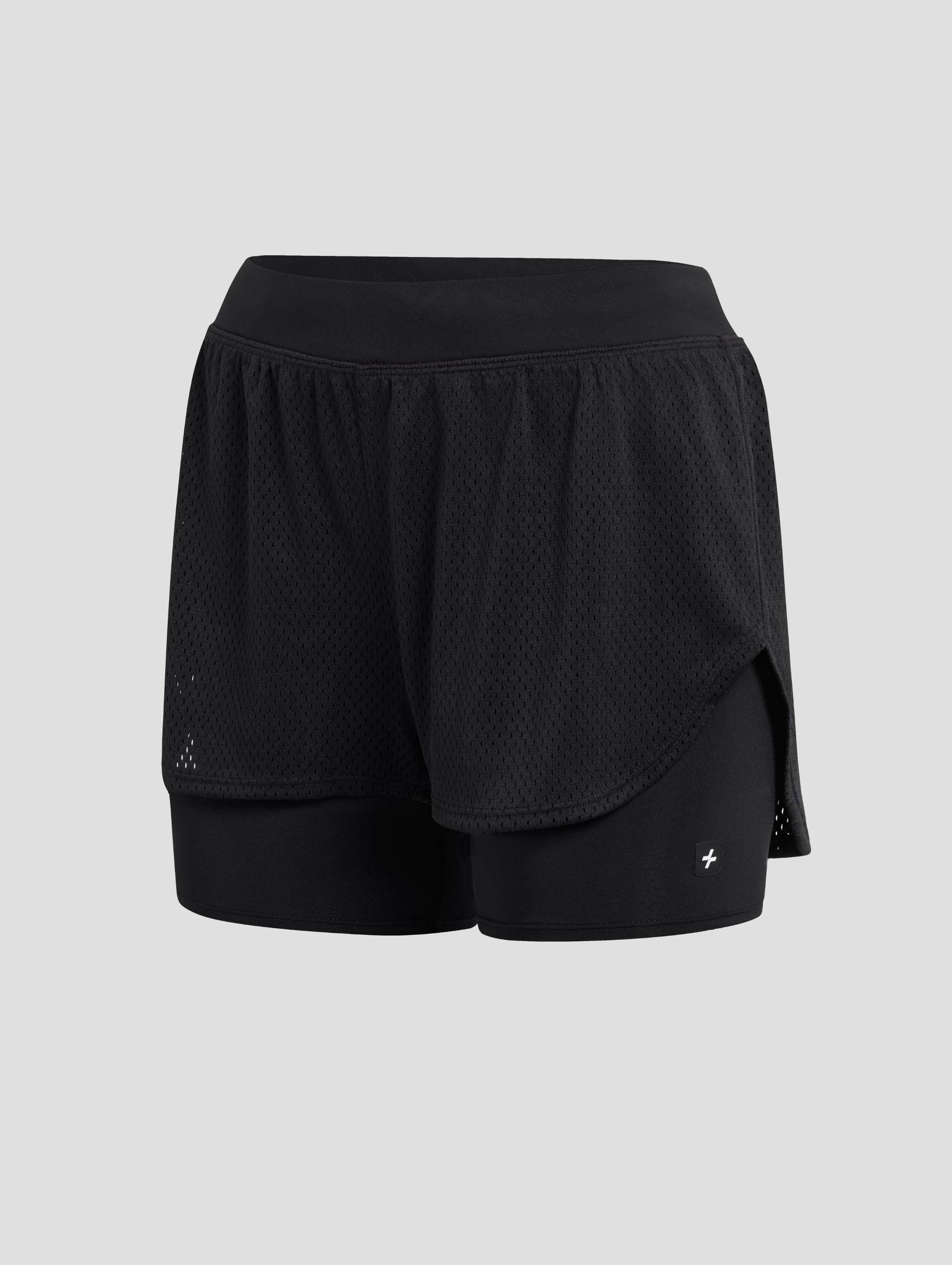 Quần shorts thể thao nữ 2 lớp Mesh Essentials - undefined