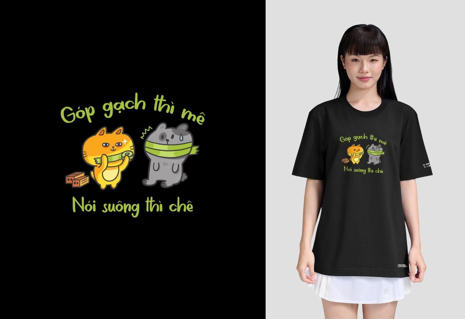 Áo Cotton Care & Share Góp gạch thì mê