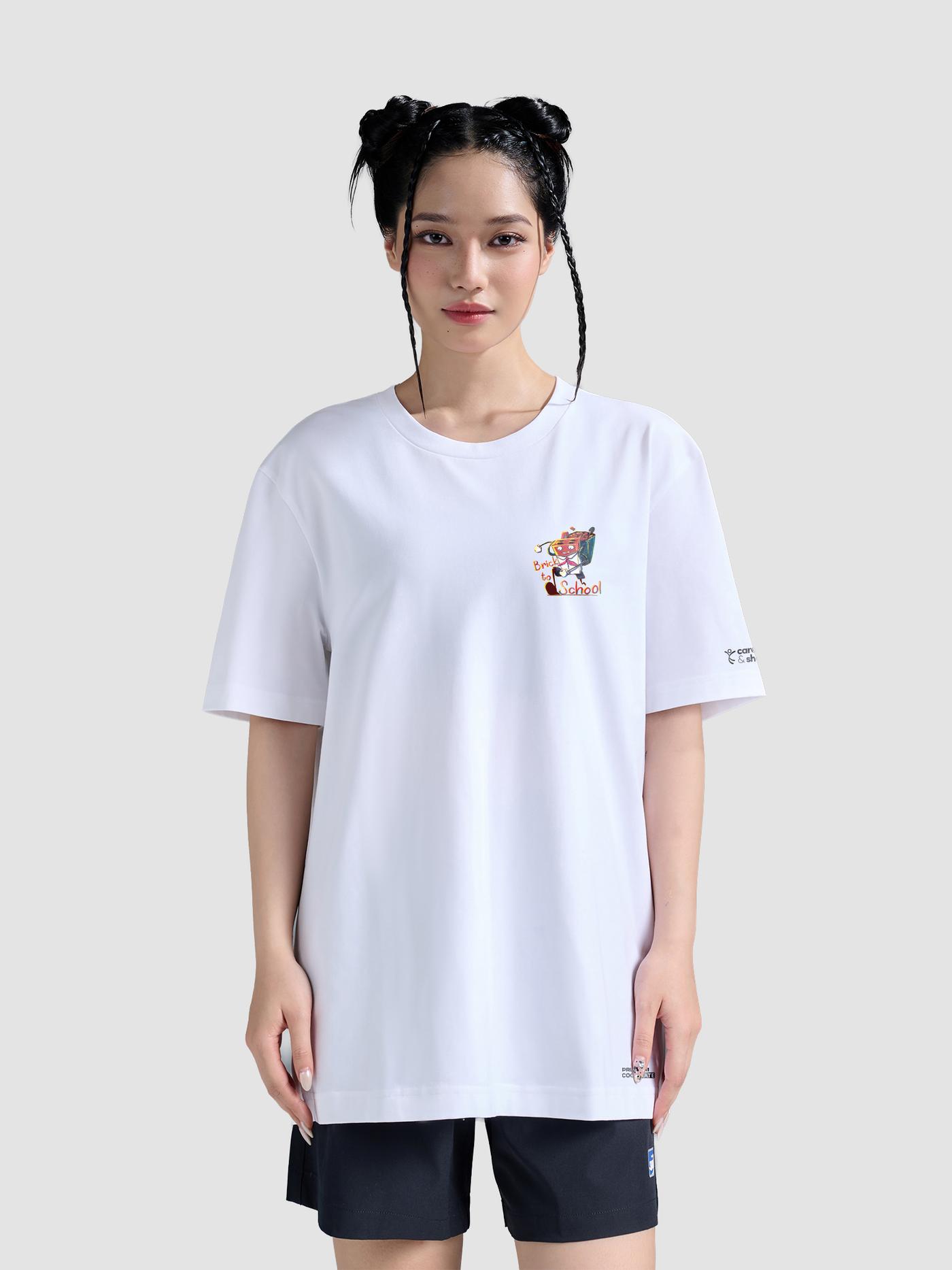 Áo Cotton Care & Share Brick to school - undefined