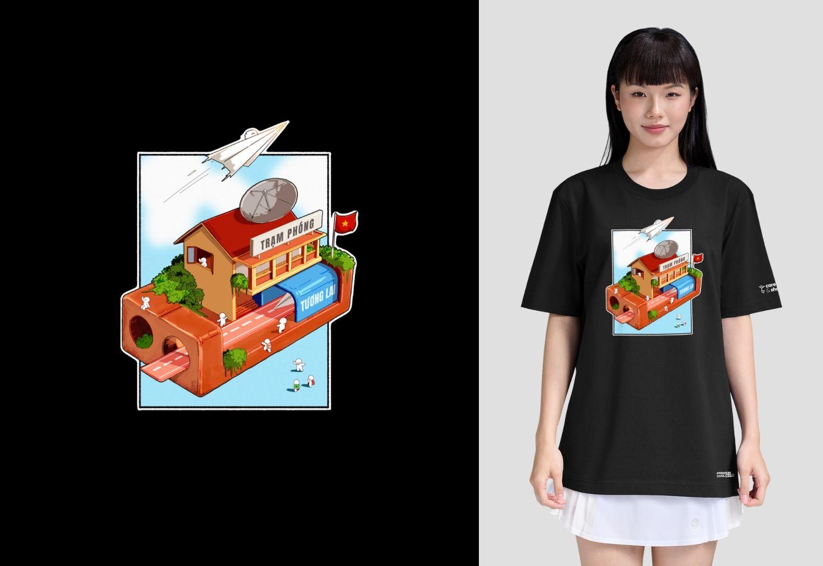 Áo Cotton Care & Share Ga khởi hành