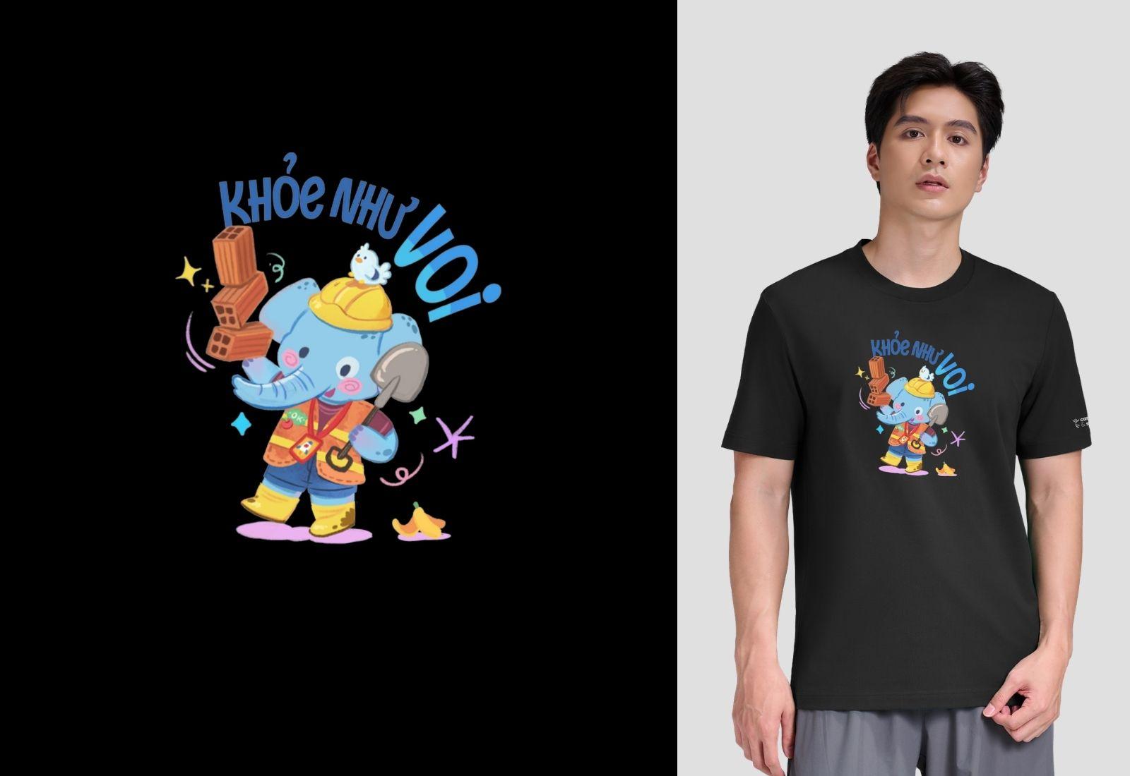 Áo Cotton Care & Share Khỏe như voi