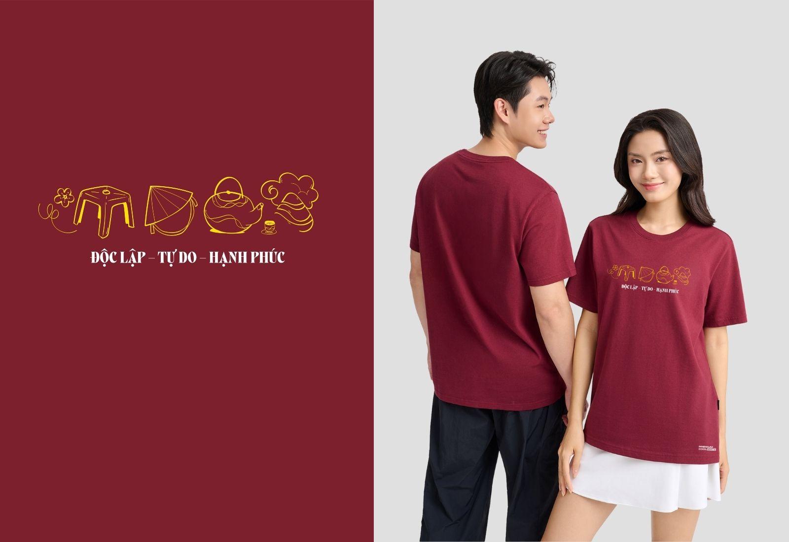 Áo Cotton Compact Độc lập Tự do Hạnh phúc