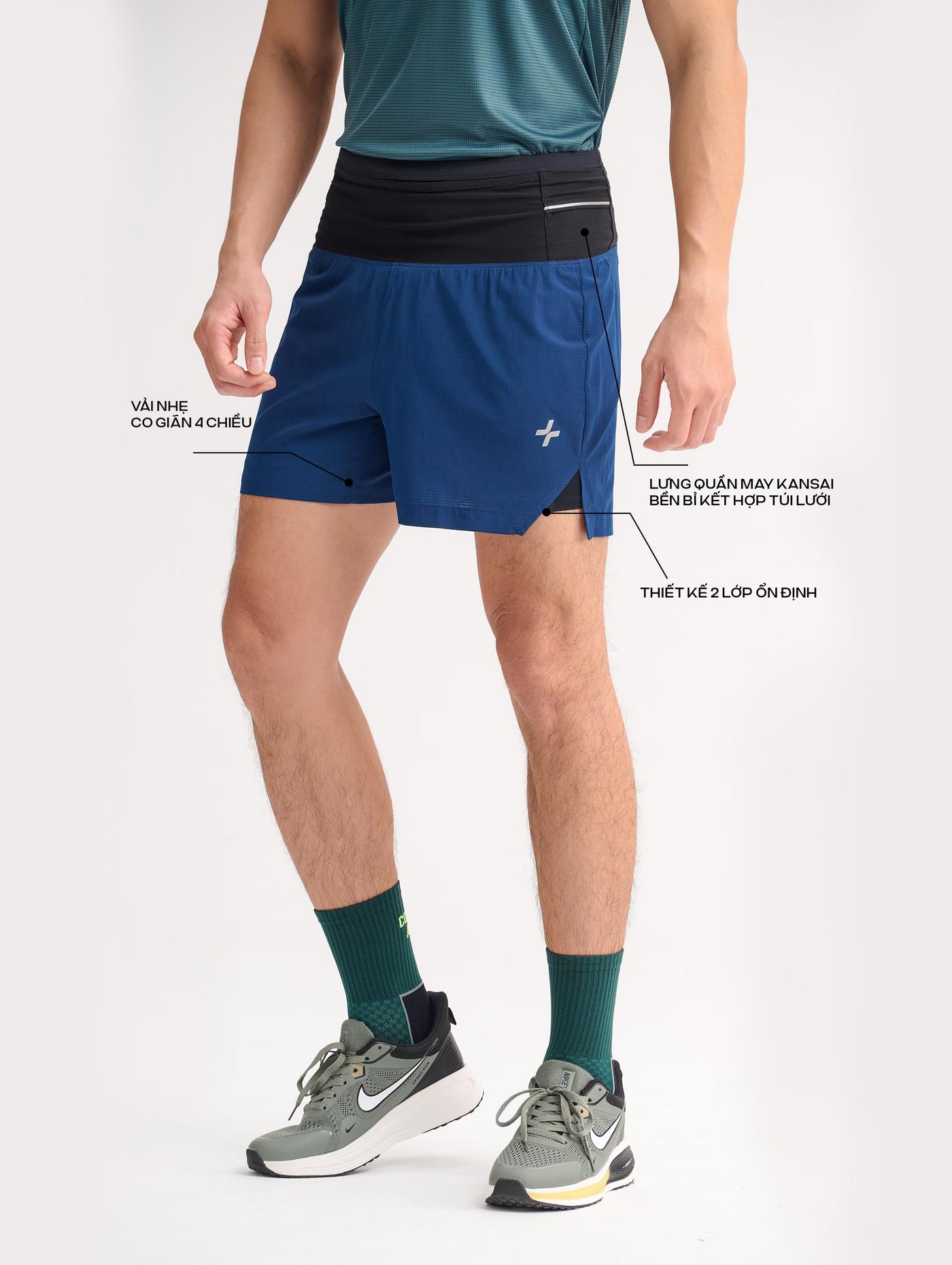 Quần shorts 2 lớp chạy trail Wildflow - undefined