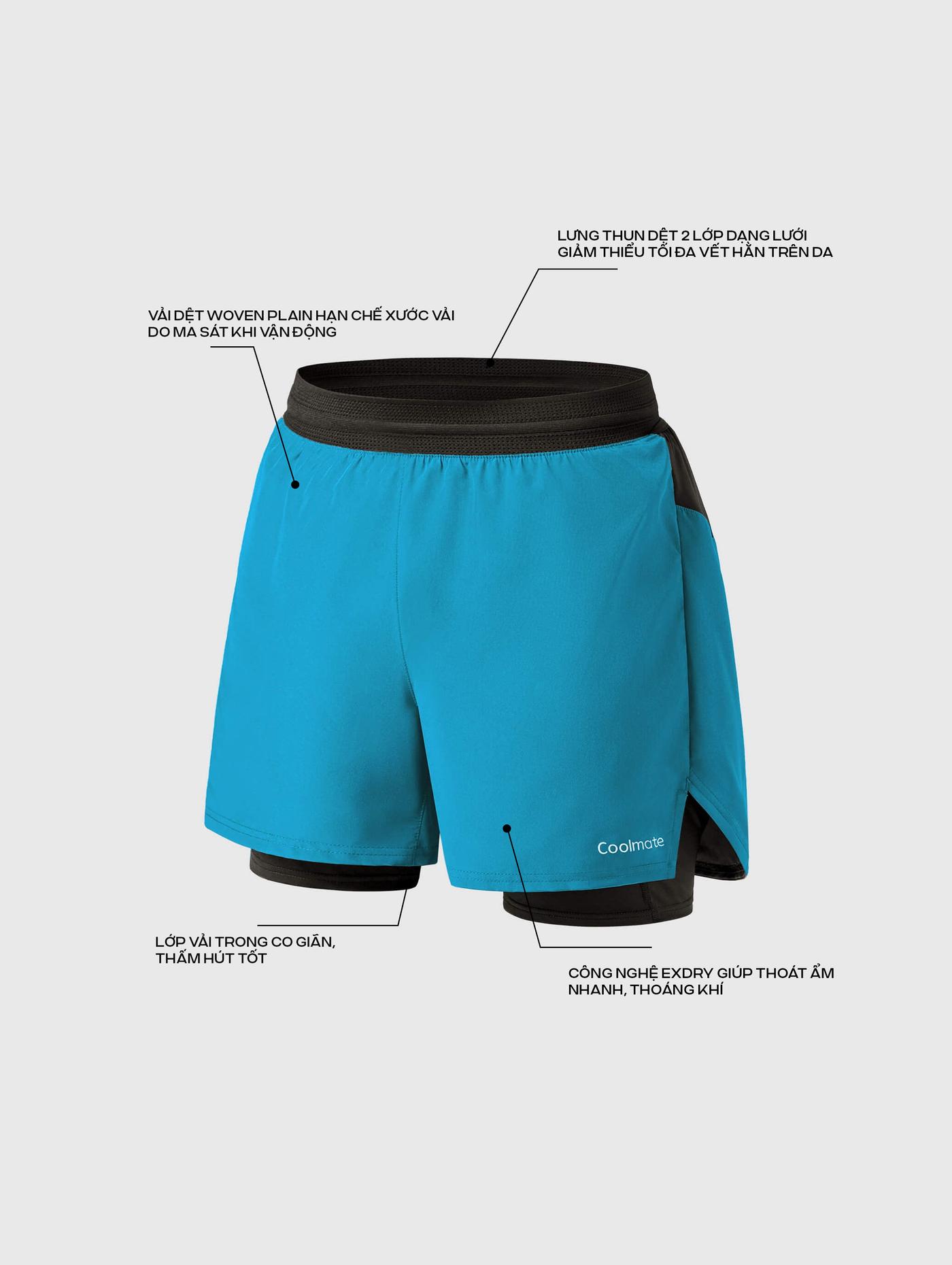 Quần Shorts Chạy Bộ 2 lớp Fast & Free III - undefined