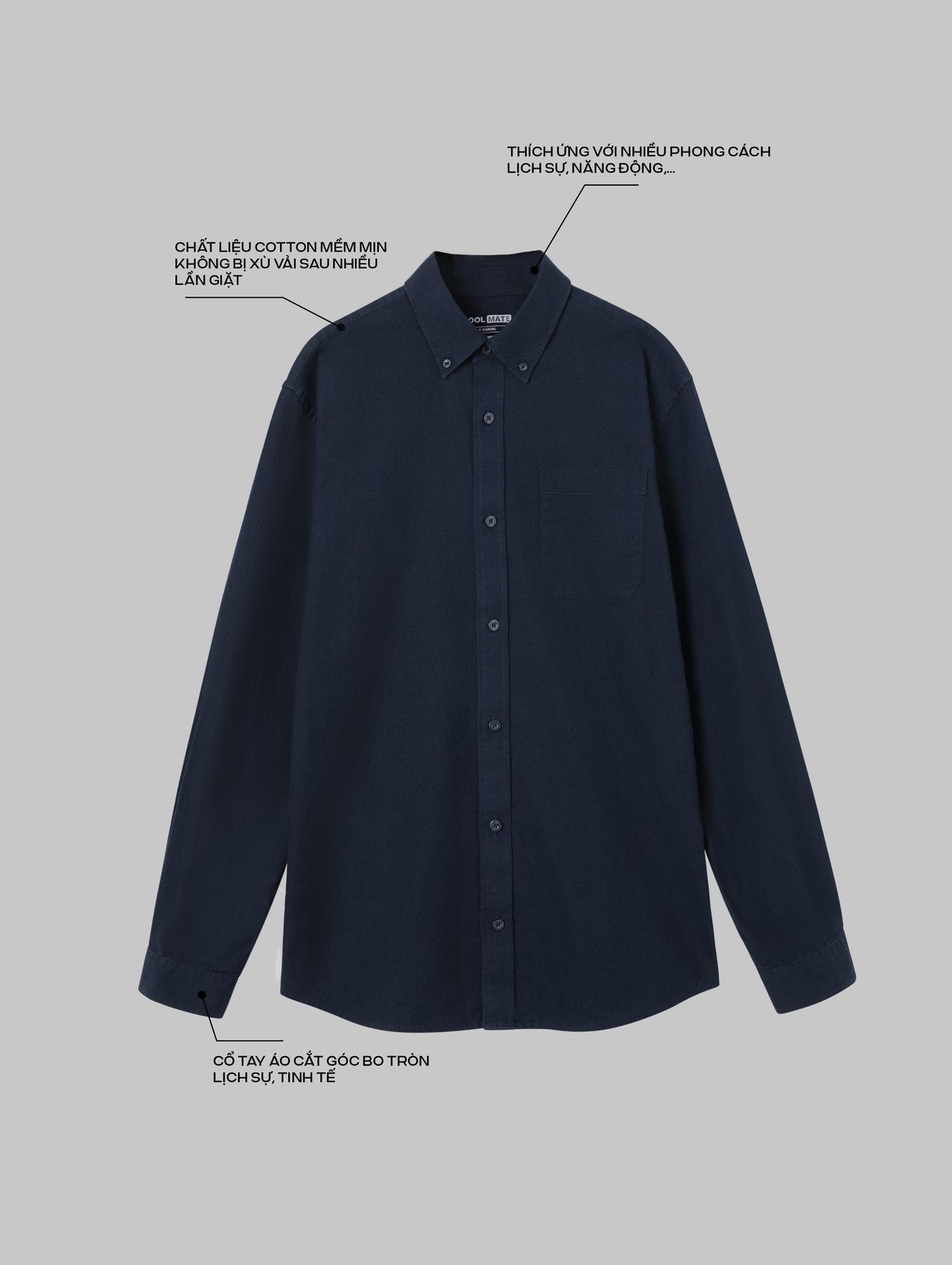 Áo Sơ Mi Dài Tay Essentials Cotton - undefined