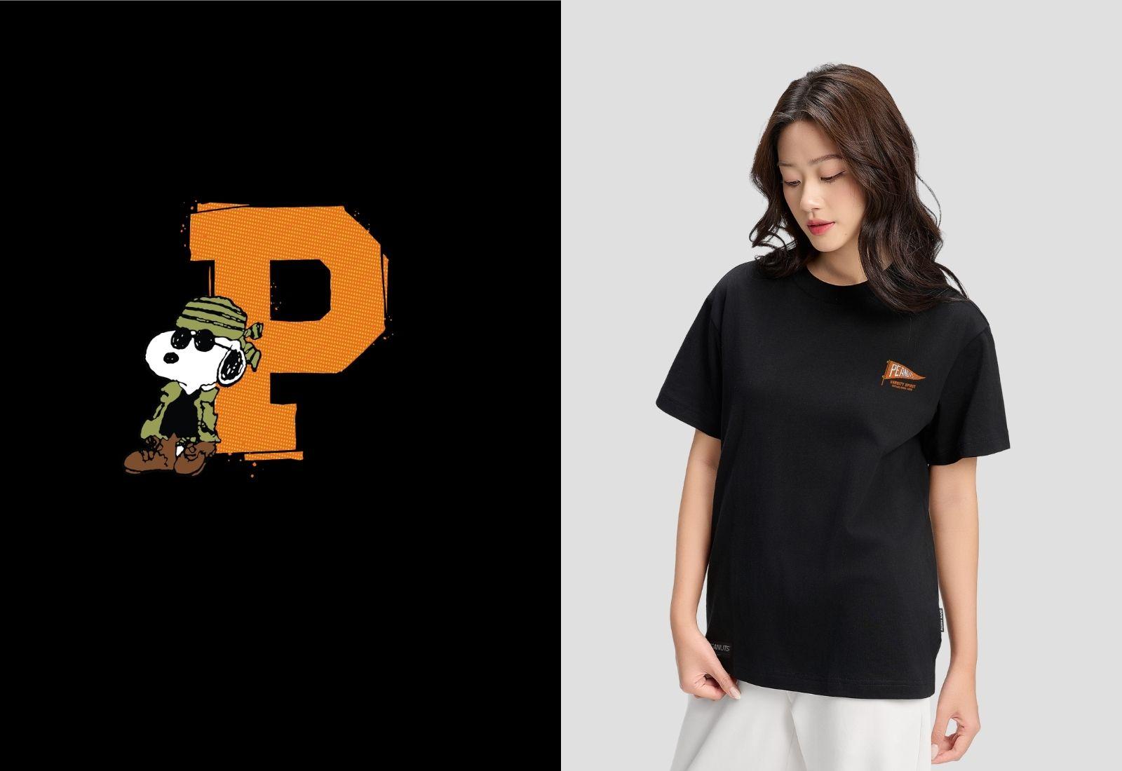 Áo Cotton 220gsm Peanuts Varsity Spirit